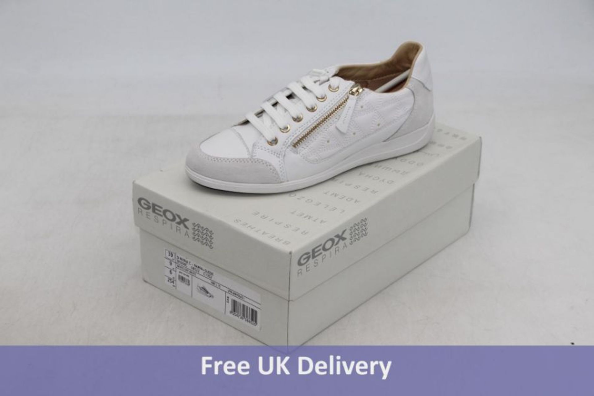 Three pairs of Geox Women's Trainers to include 1x D Jaysen Trainers, White/Blue, UK 6, 1x D Myria C - Image 3 of 3