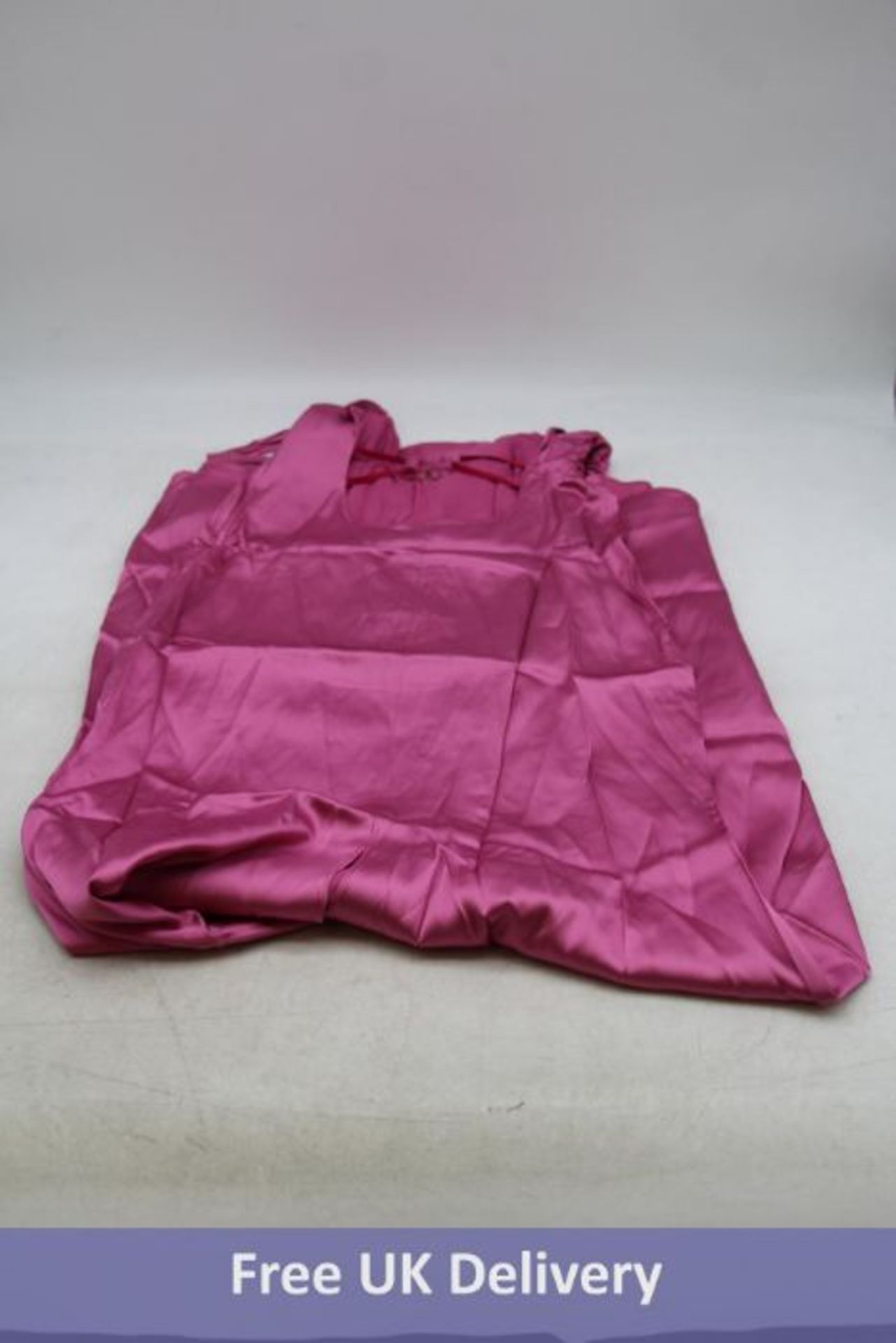Jacquemus La Robe Mentalo Viscose Satin Long Dress, Pink, Size 36