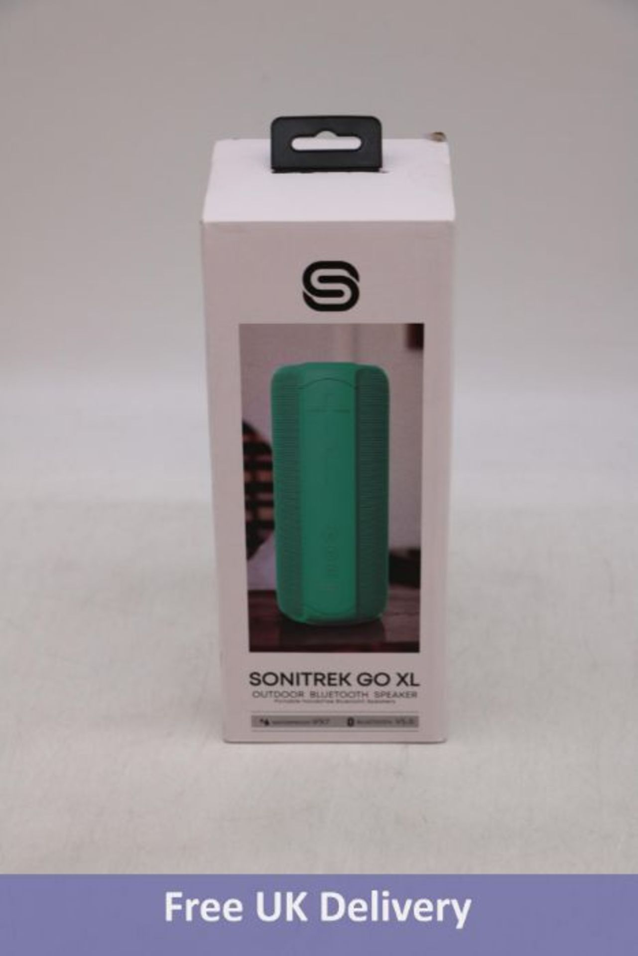 Sonitrek Go XL Smart Bluetooth 5 Portable Wireless Waterproof Speaker, Matte Mint