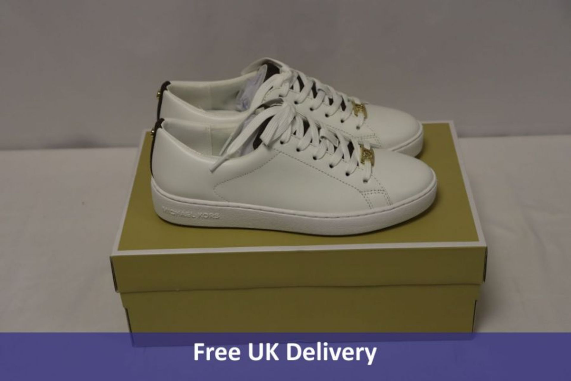 Michael Kors Keaton Trainers, White/Brown, UK 4