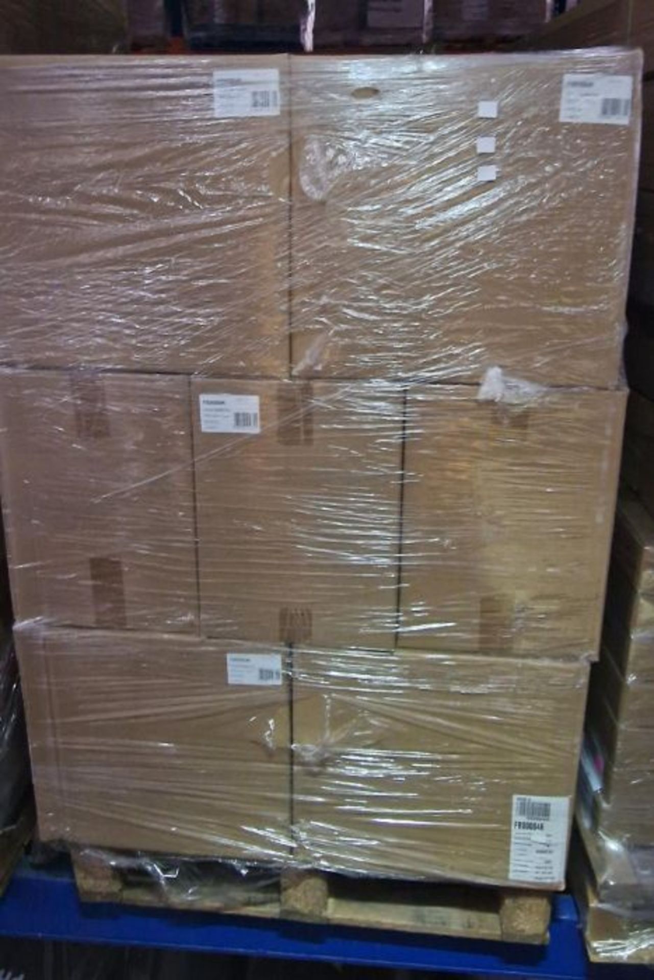 A pallet containing as new acrylic nested boxes (300 x 300 x 110mm) (FB00004K)