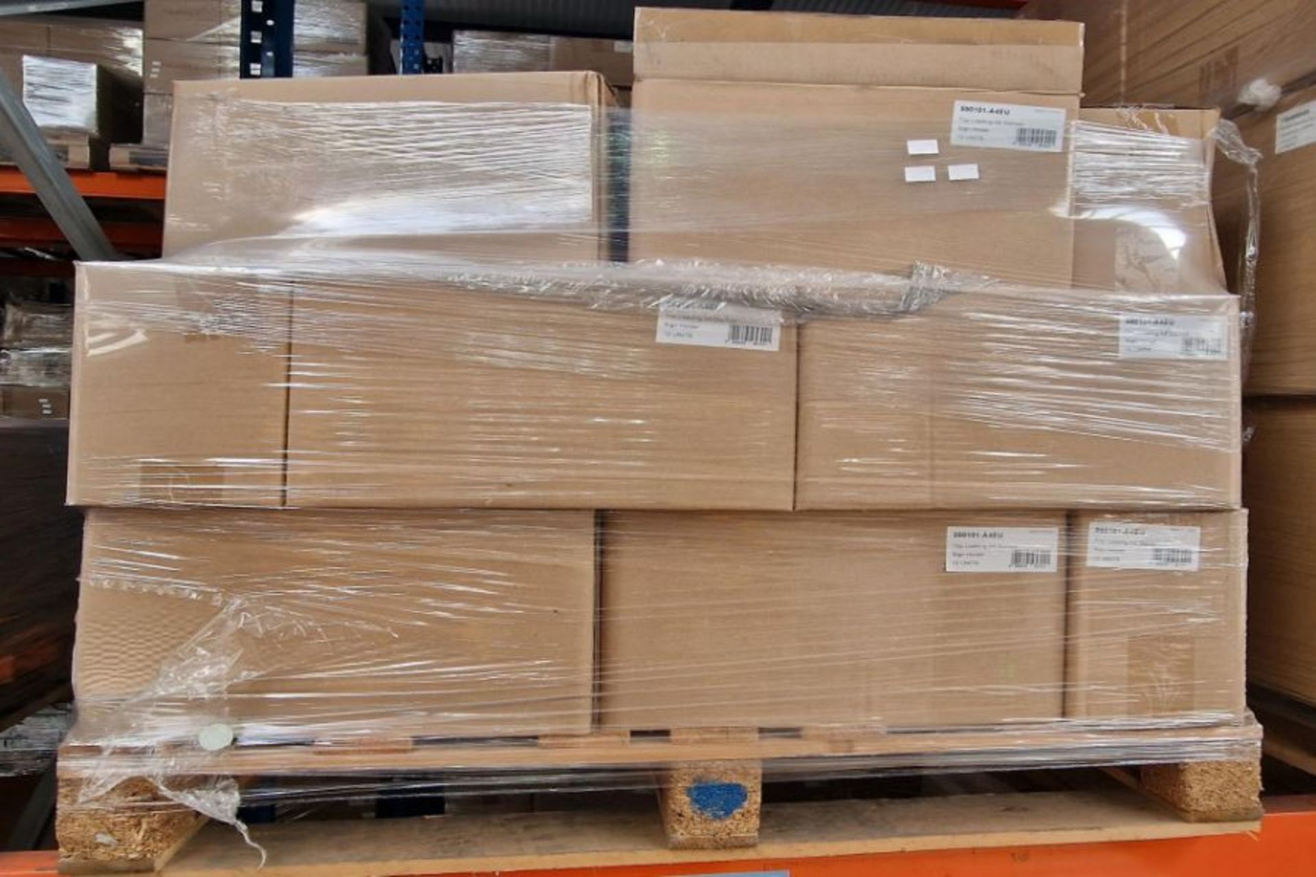 A pallet containing as new A4 top slanted sign holders (590101-A3EU)
