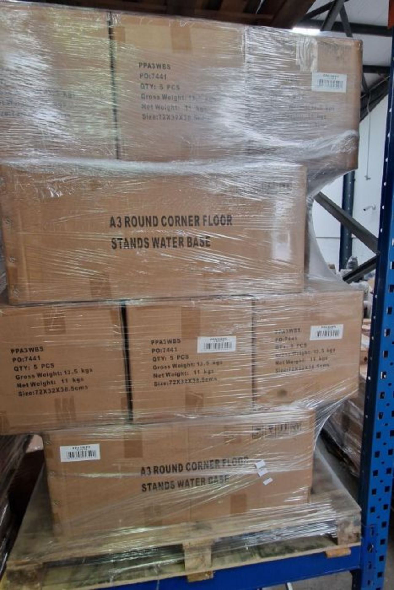 A pallet containing as new A3 poster stands (PPA3WPS)