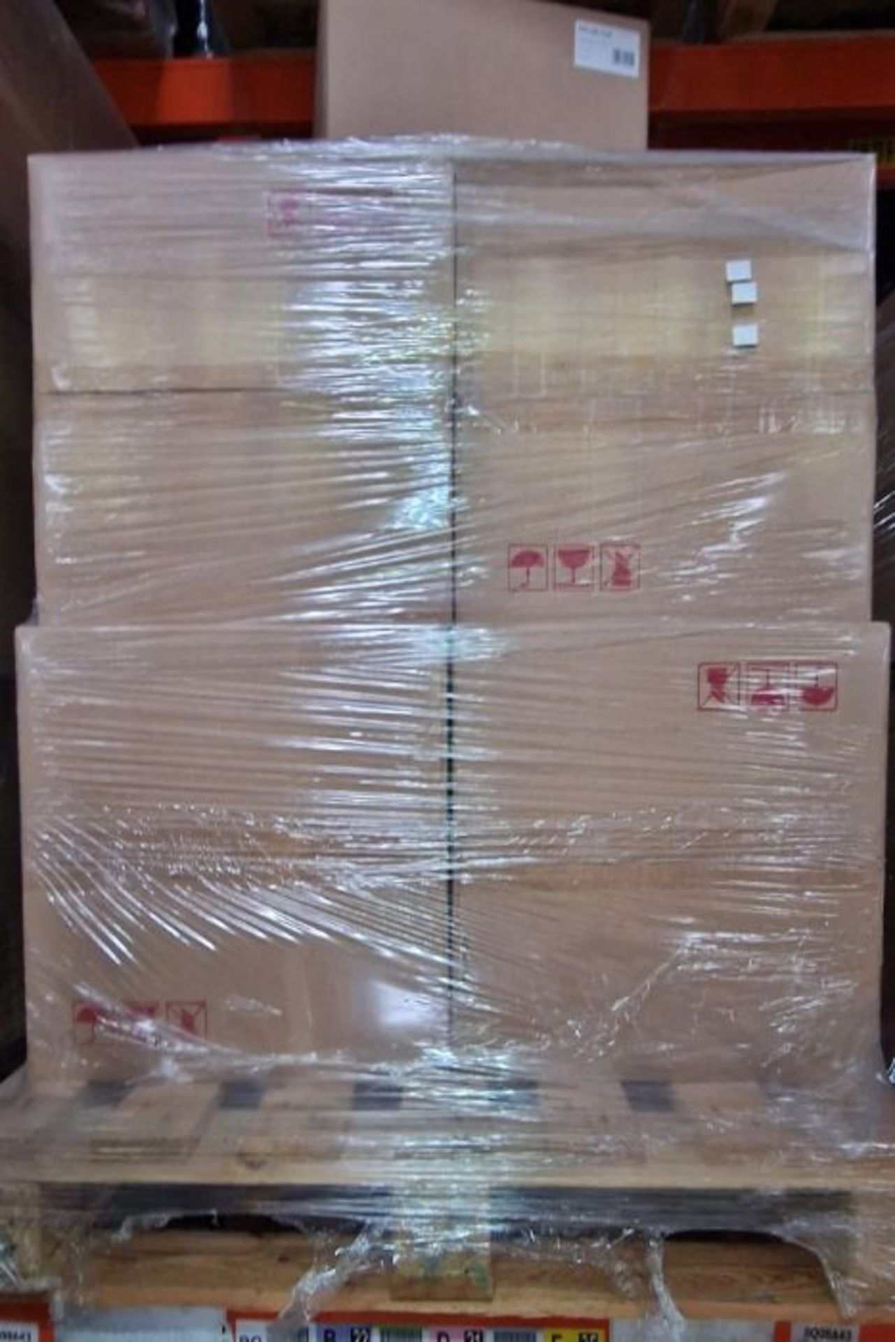 A pallet containing as new acrylic counter top safety stations (PPE-200-102E)