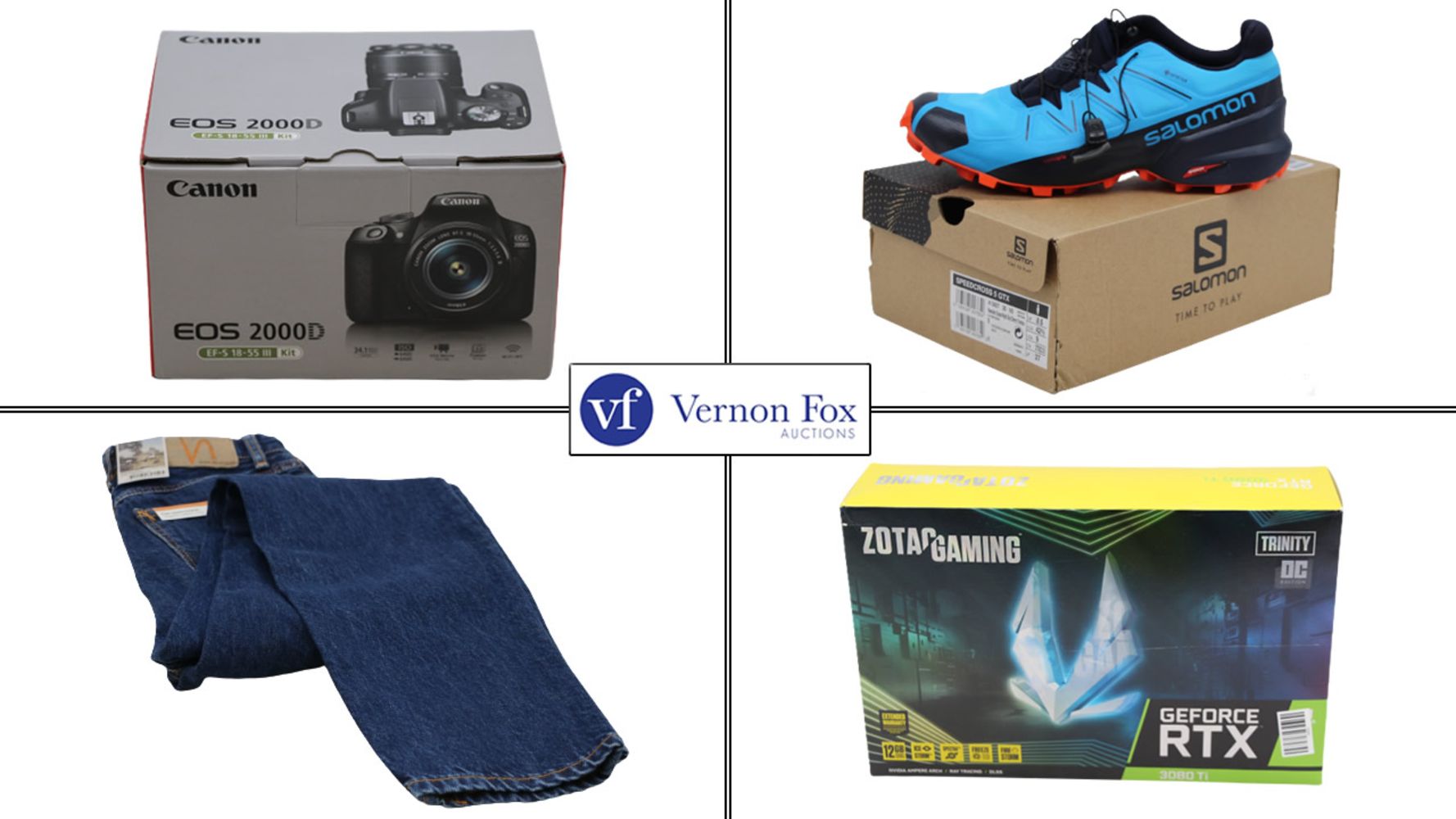 TIMED ONLINE AUCTION: An extensive range of Camera Equipment, Sunglasses, Clothing, Trainers and other Commercial Goods, with FREE UK DELIVERY!