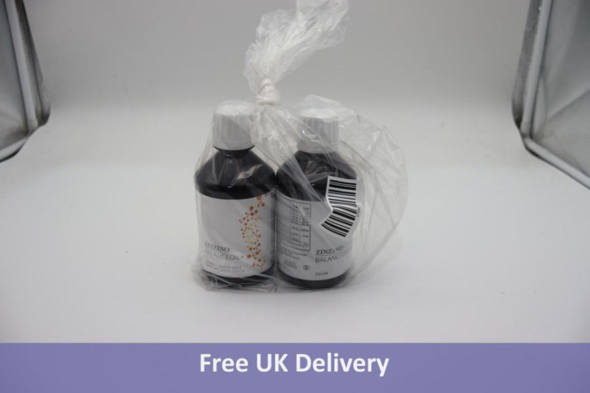 Two Bottles of Zinzino Products to include 1x Balance Oil +, Orange, Lemon and Mint, Expiry 03/23 an