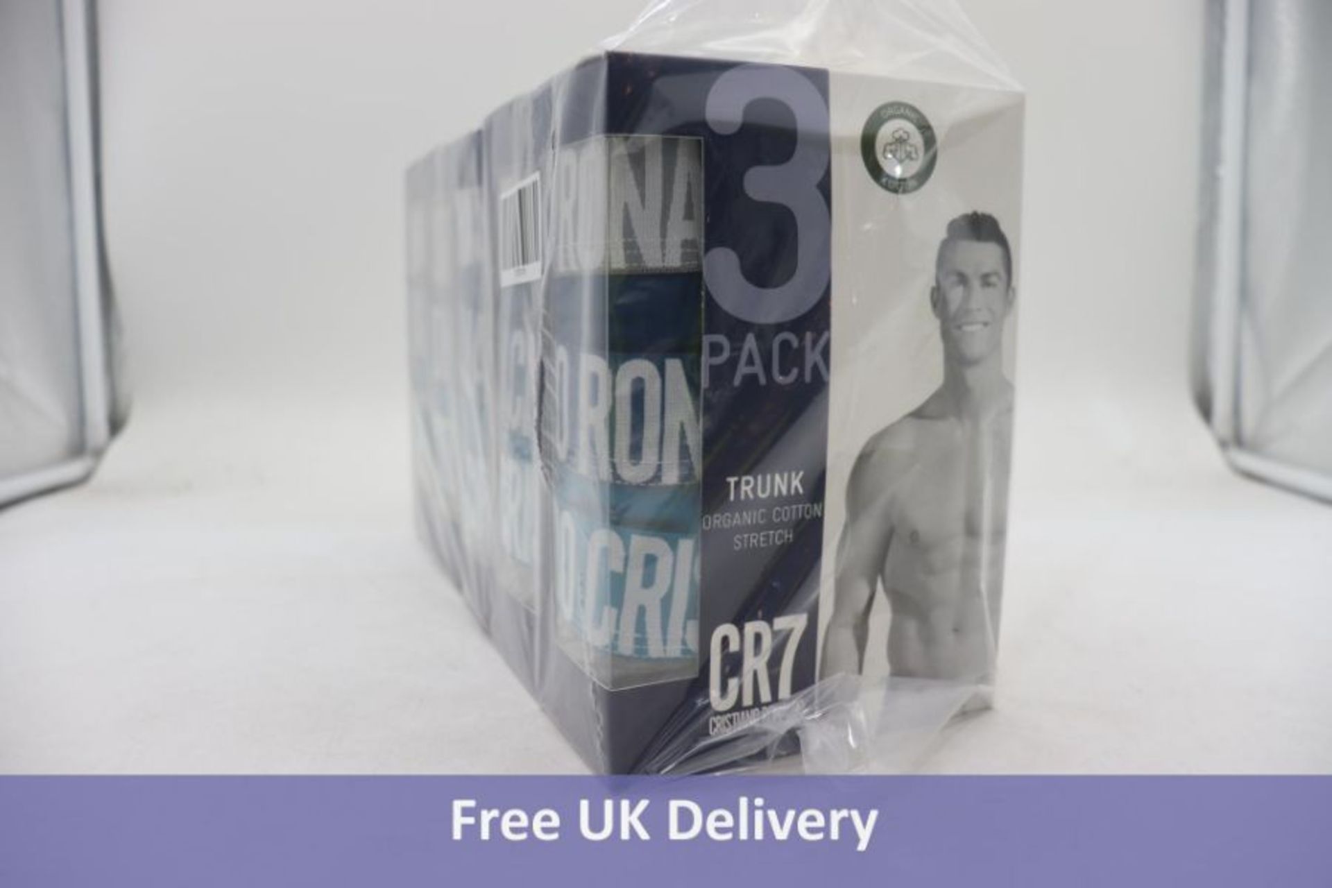 Three Boxes CR7 Cristiano Ronaldo Men's Trunks, 3 Packs to include 1x Size M and 2x Size XL