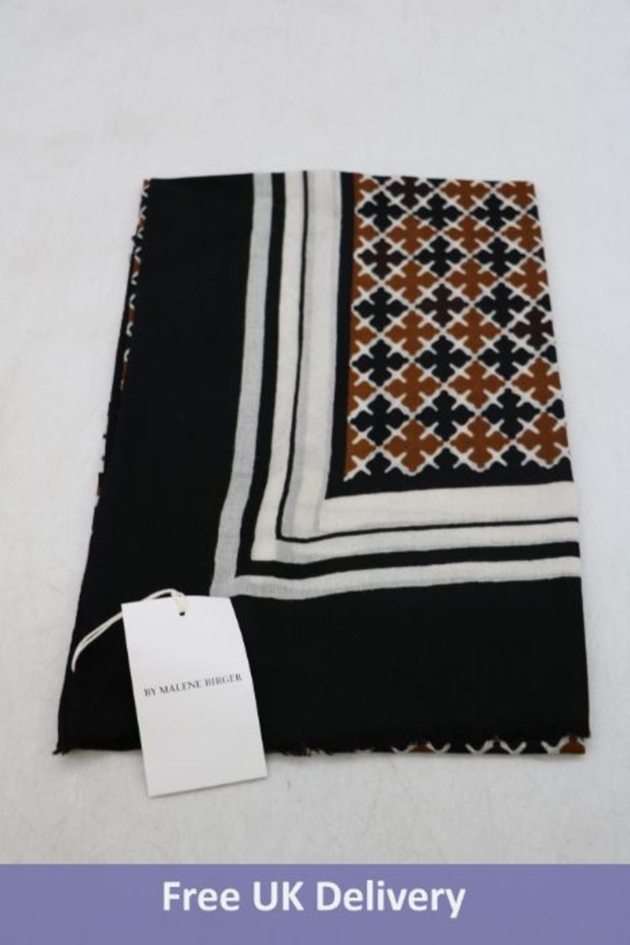 By Malene Birger Loreen Scarf, Black, Chocolate, One Size