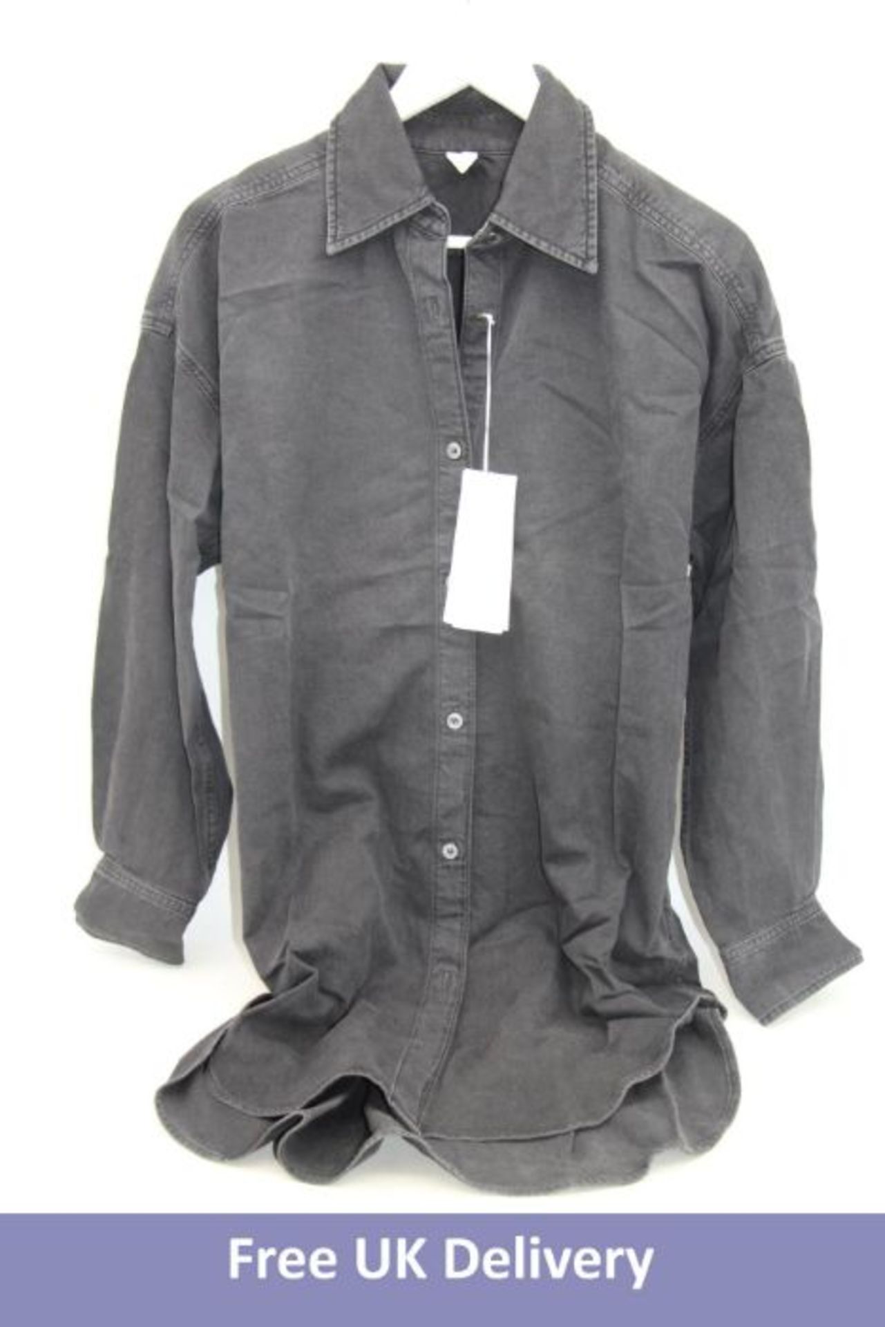 Arket Oranic Cotton Denim Shirt, Black, EU 38