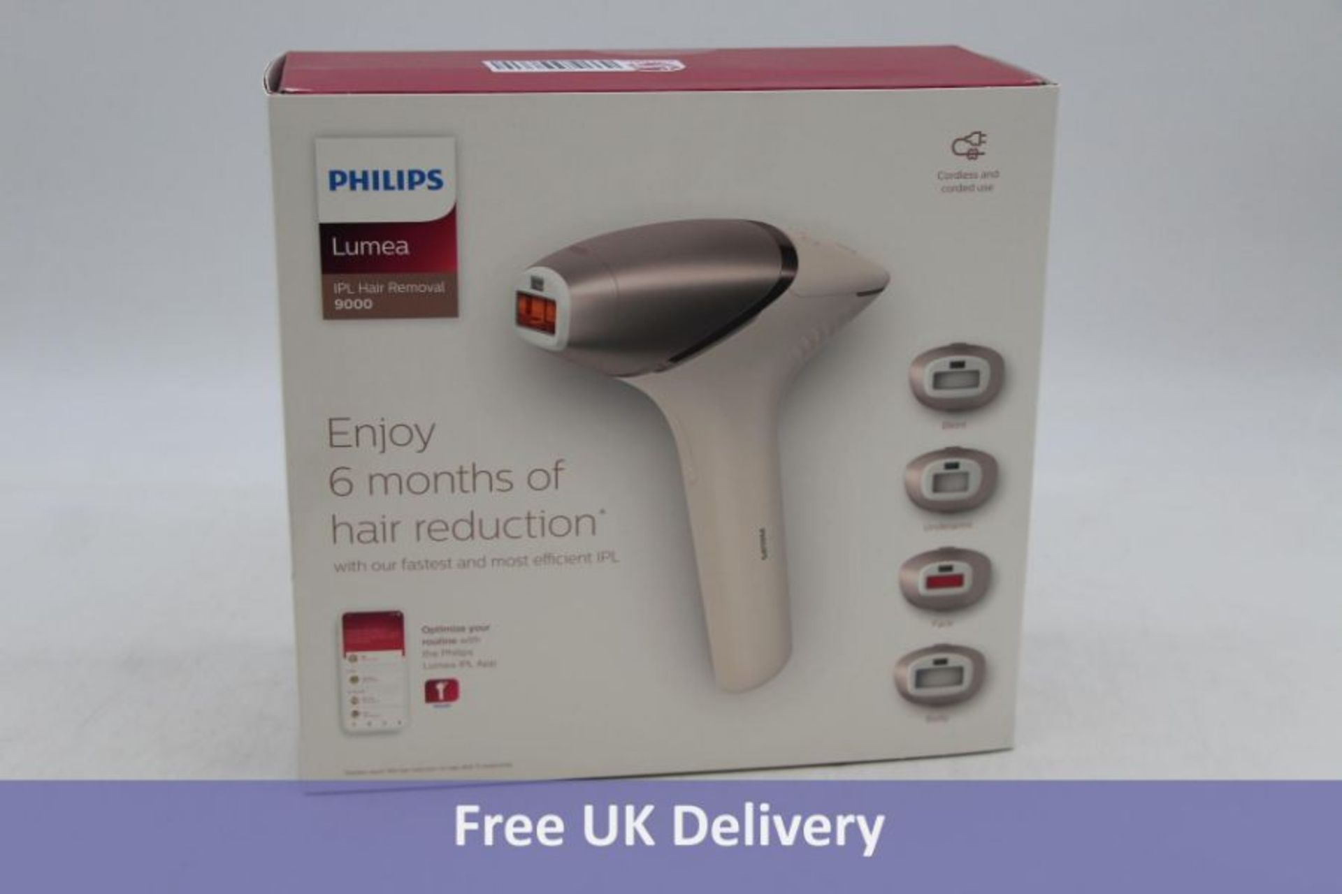 Philips Lumea IPL 9000 Hair Removal Device, Pink