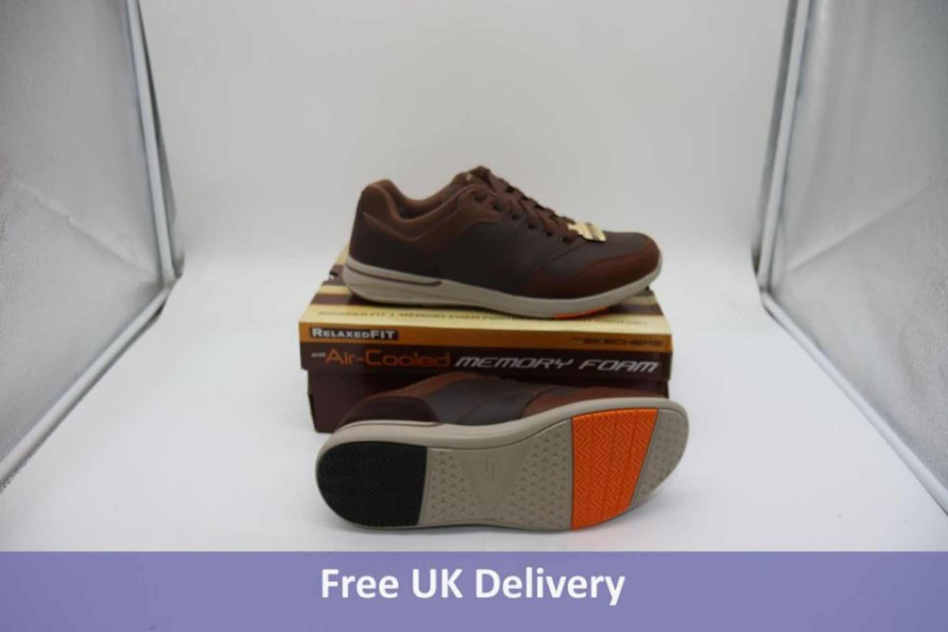 Skechers Men's Elent Velago Shoes, Brown, UK 10.5. Box damaged
