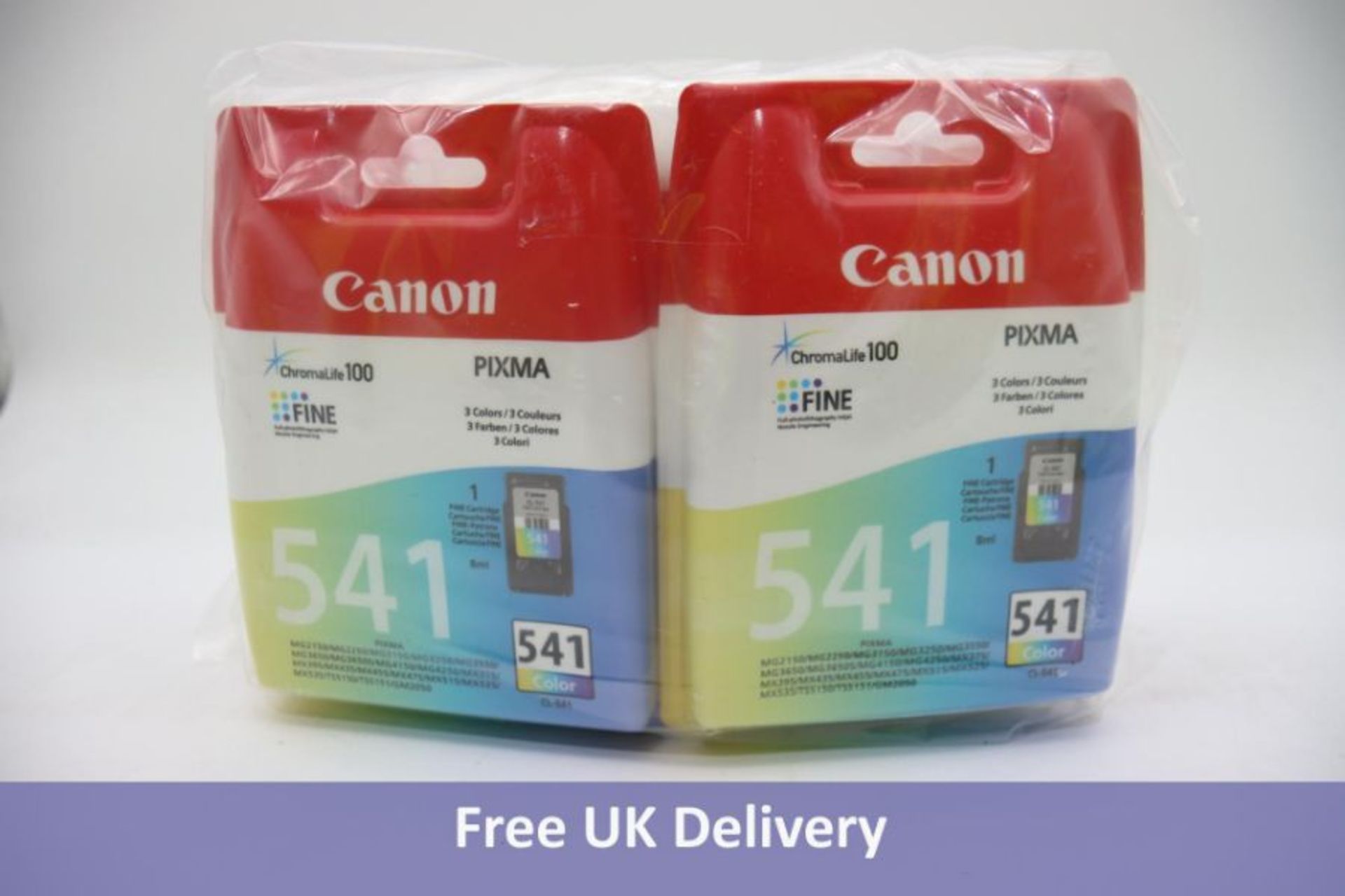 Four Packs of Canon Ink Cartridge, CL-541, Original Colour, 5227B005-O