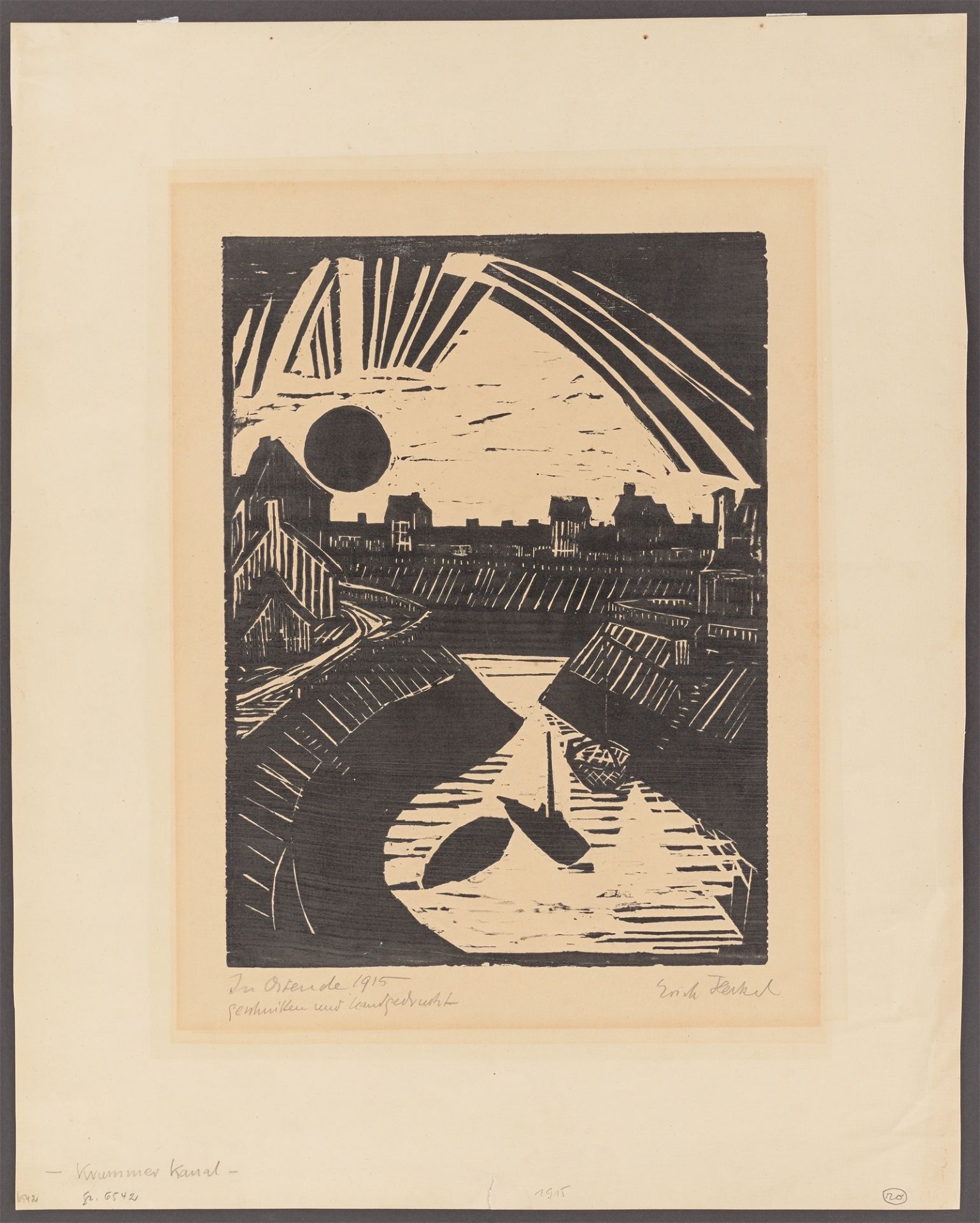 Erich Heckel. „Krummer Kanal“. 1915 - Bild 2 aus 3