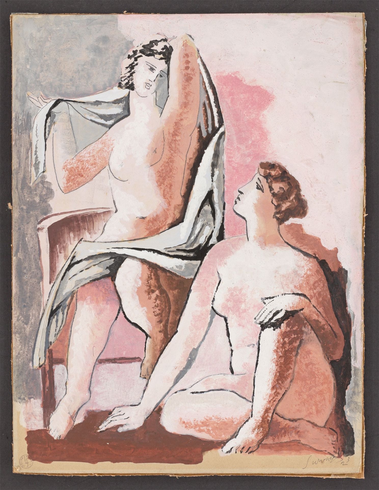 Léopold Survage. Sitzende Figuren. 1923 - Bild 2 aus 4