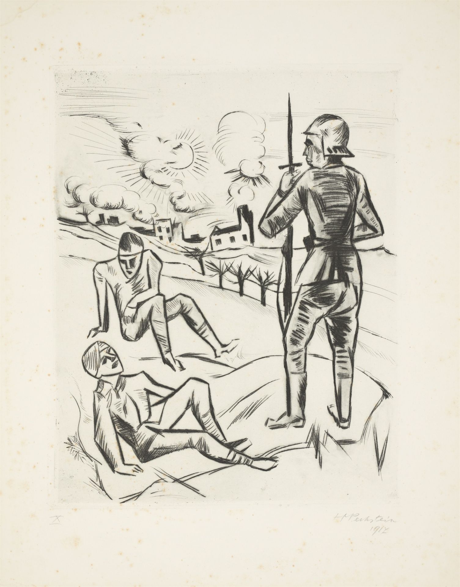 Hermann Max Pechstein. „Somme 1916“. 1917/20 - Bild 6 aus 7