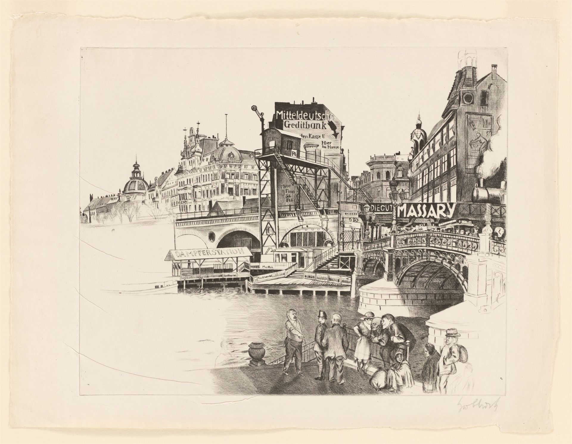 Karl Hubbuch. „Jannowitzbrücke Berlin“. 1922 - Bild 2 aus 3