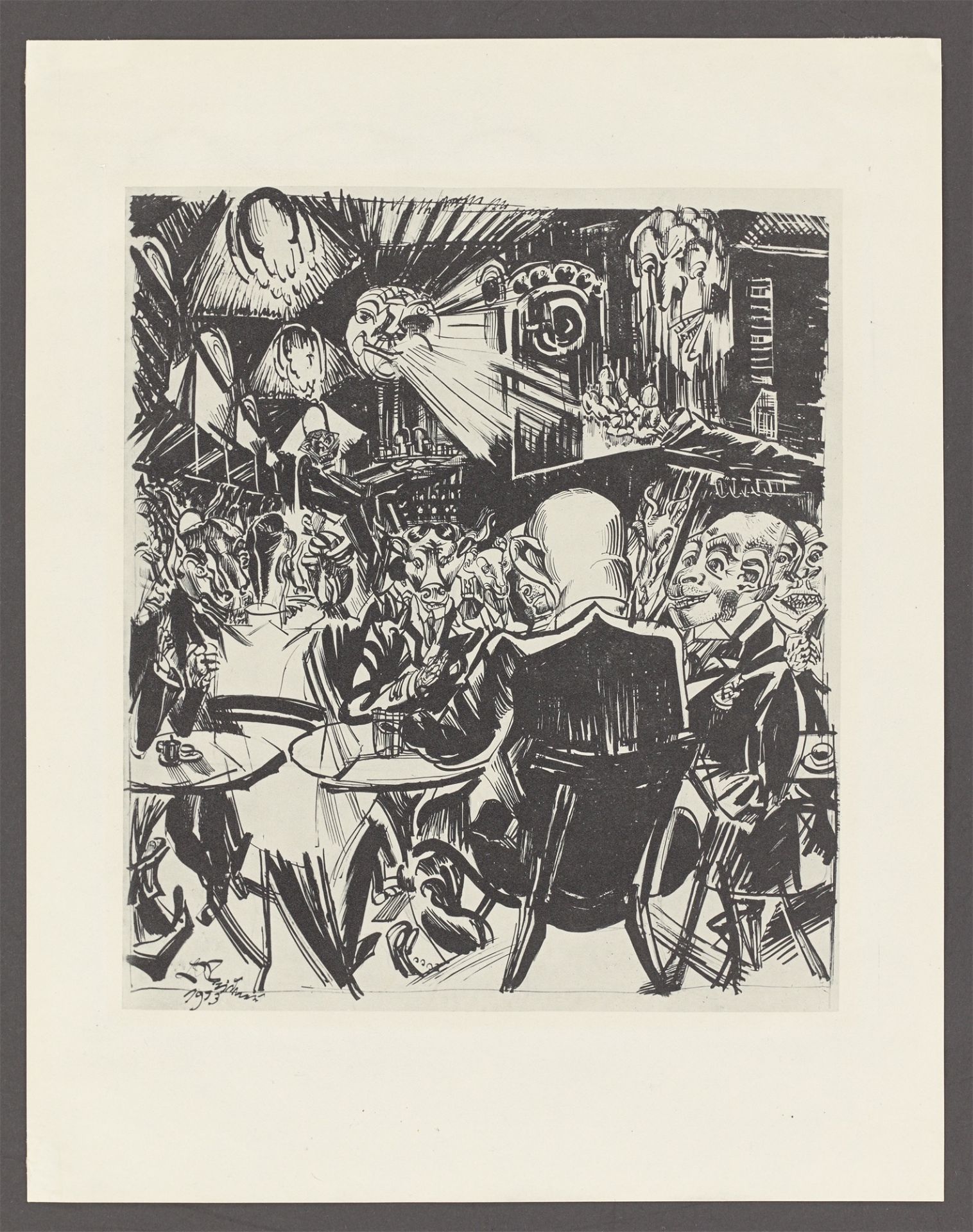 Ludwig Meidner. „Straßen und Cafés“. 1913/18 - Bild 2 aus 9