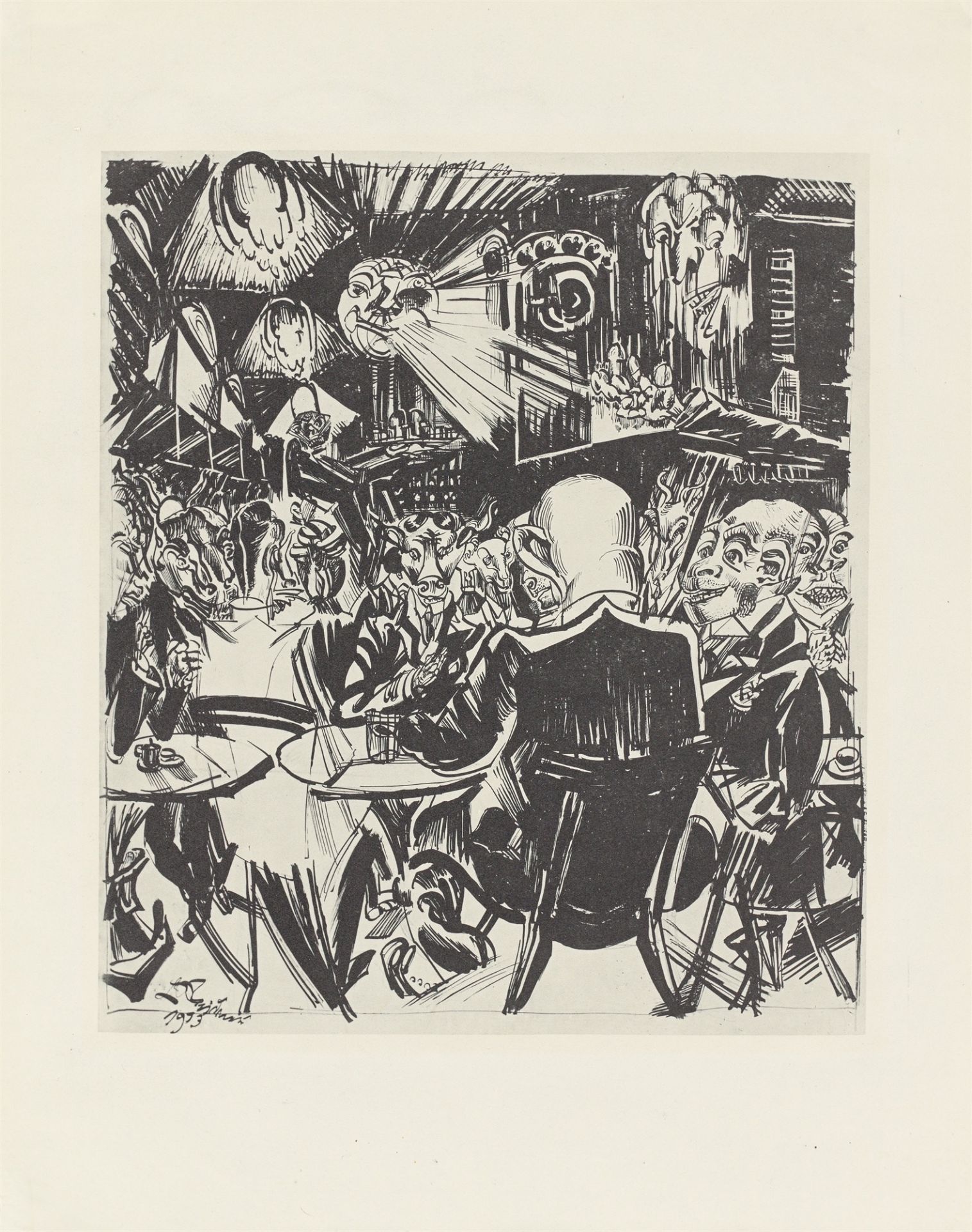 Ludwig Meidner. „Straßen und Cafés“. 1913/18