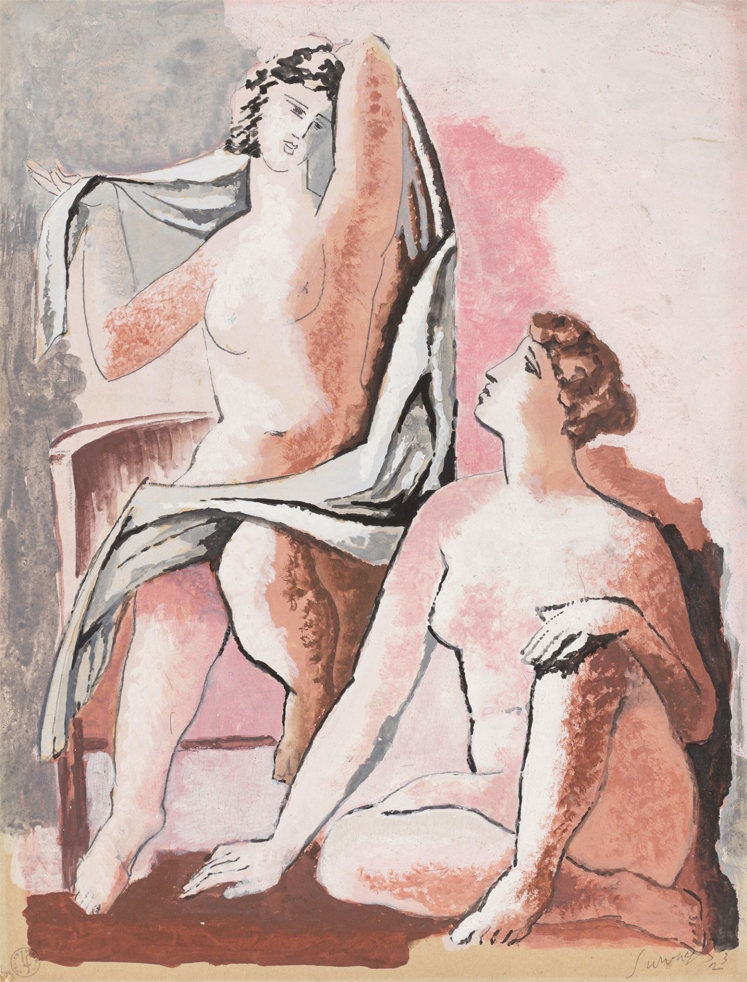 Léopold Survage. Sitzende Figuren. 1923