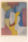 Serge Poliakoff. „Komposition in Karminrot, Gelb, Grau und Blau“. 1959