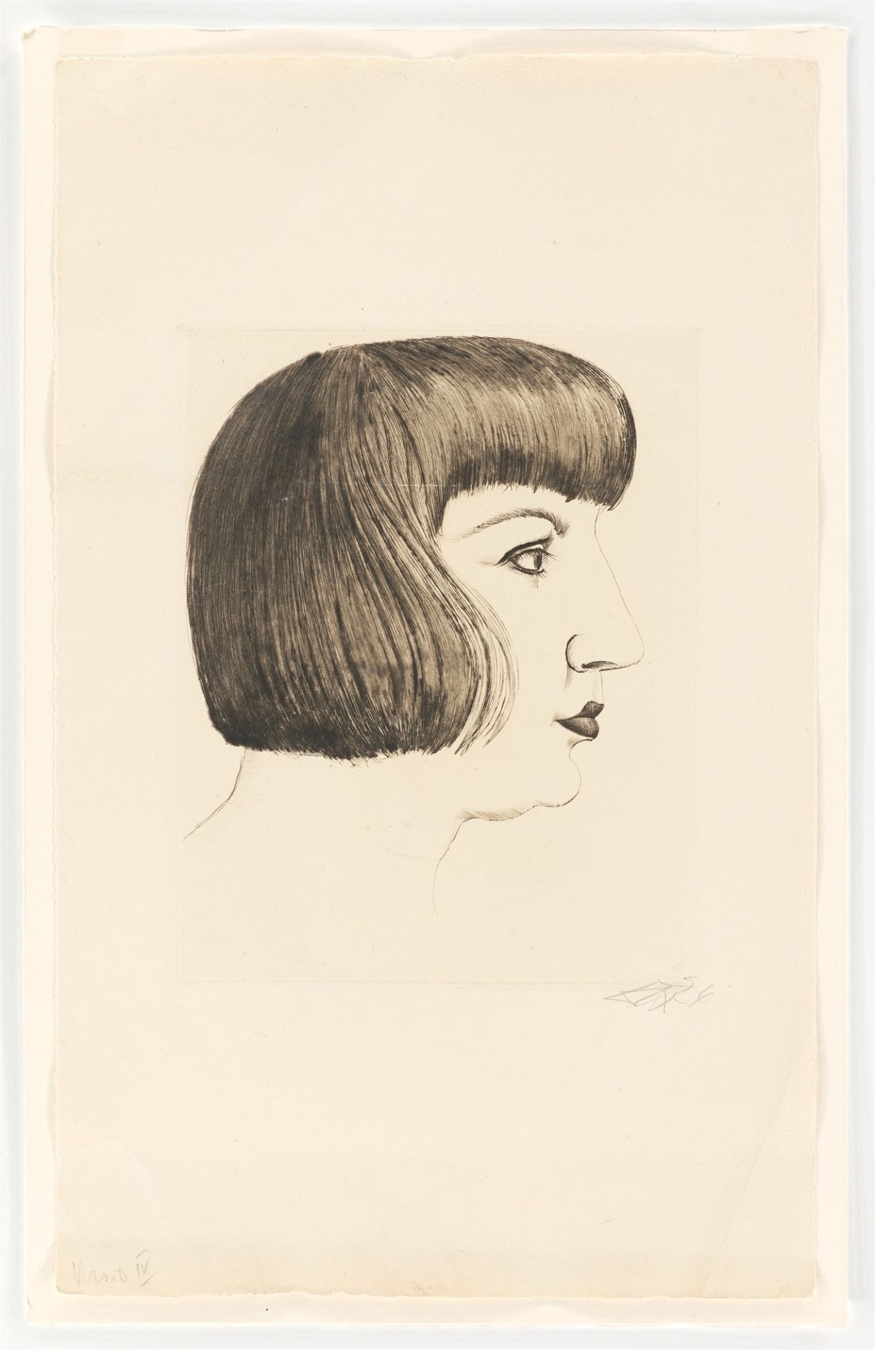 Otto Dix. „Mutzli (Bildnis Frau Dix)“. 1924 - Bild 2 aus 3