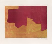 Serge Poliakoff. „Komposition in Burgunderrot und Orange“. 1963