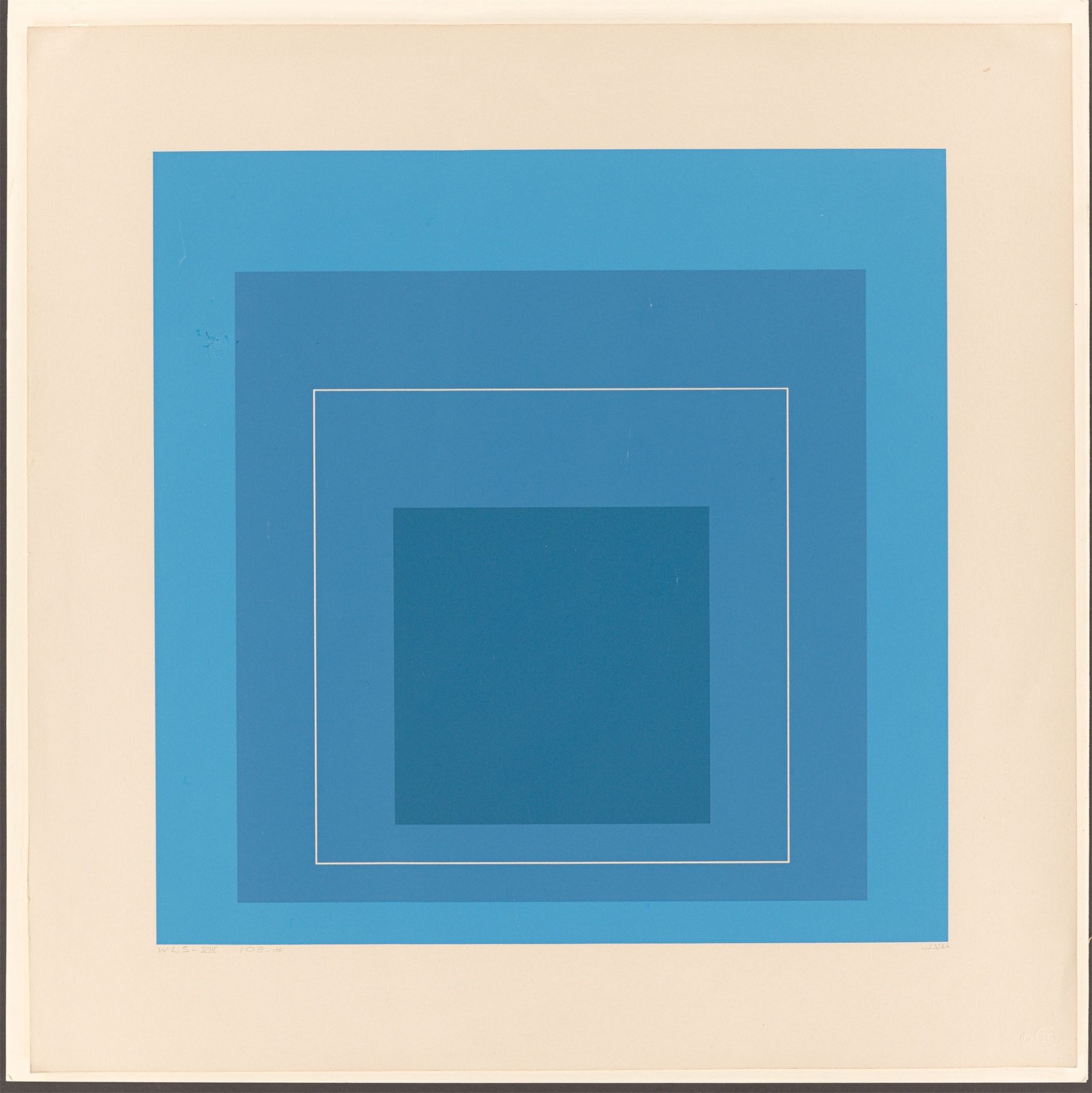Josef Albers. „WLS XIII (White Line Squares Series II)“. 1966 - Bild 2 aus 3