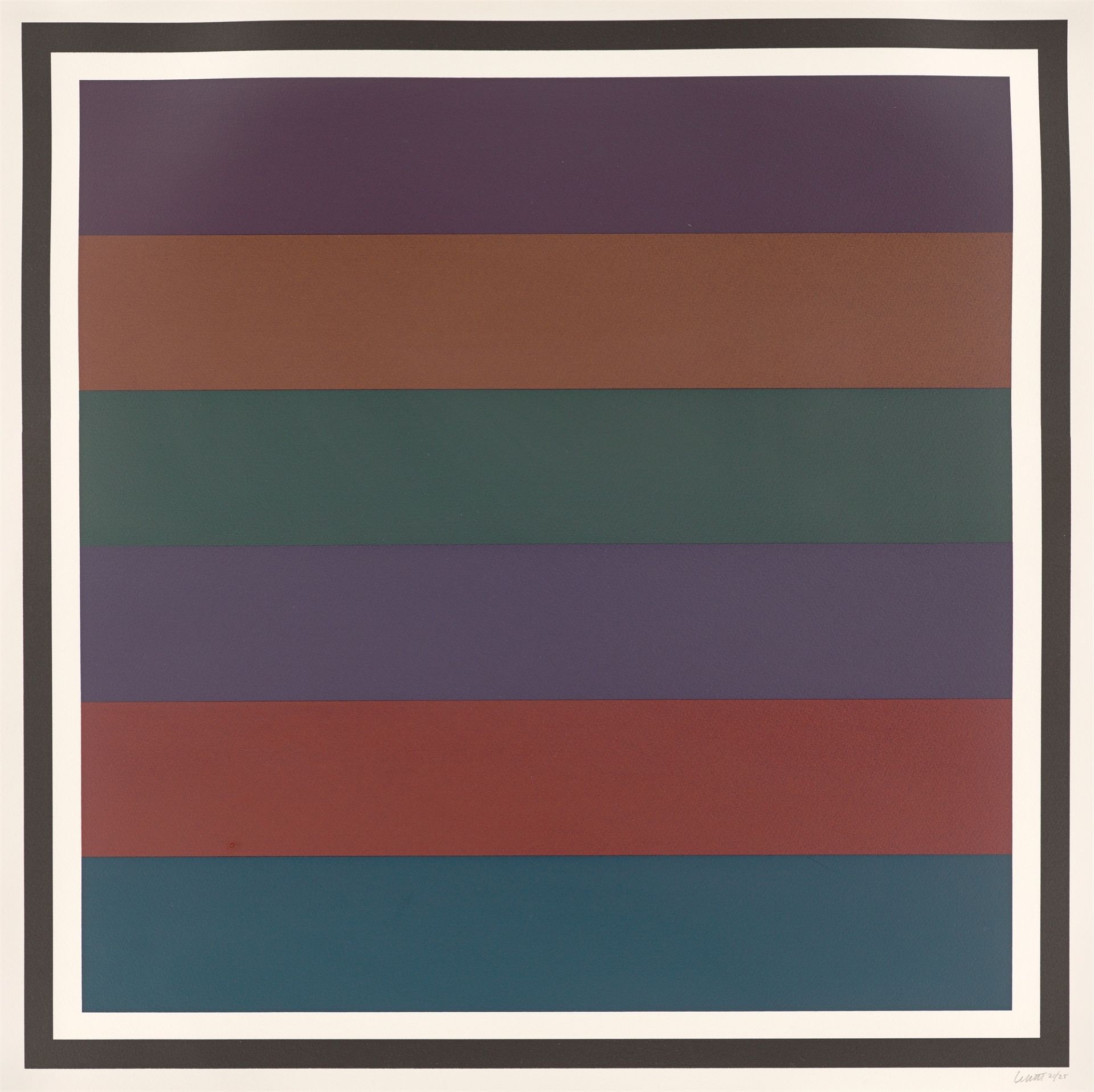 Sol LeWitt. ”Horizontal Bands, Colors Superimposed”. 1988 - Image 3 of 4