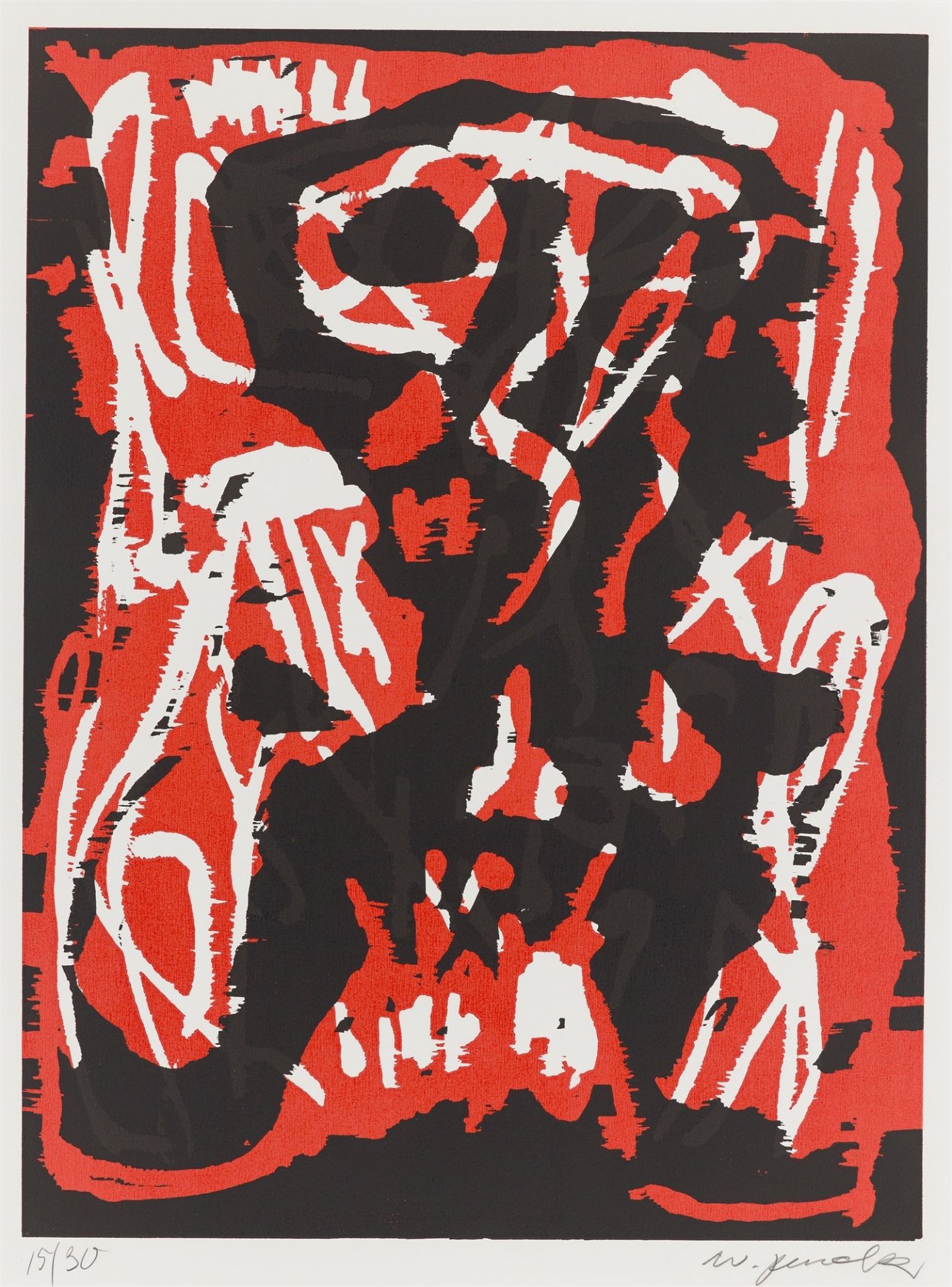 A.R. Penck. Jäger. 1990 - Image 2 of 7