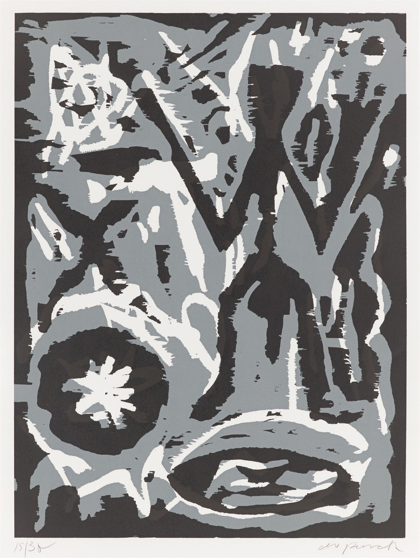 A.R. Penck. Jäger. 1990 - Image 5 of 7