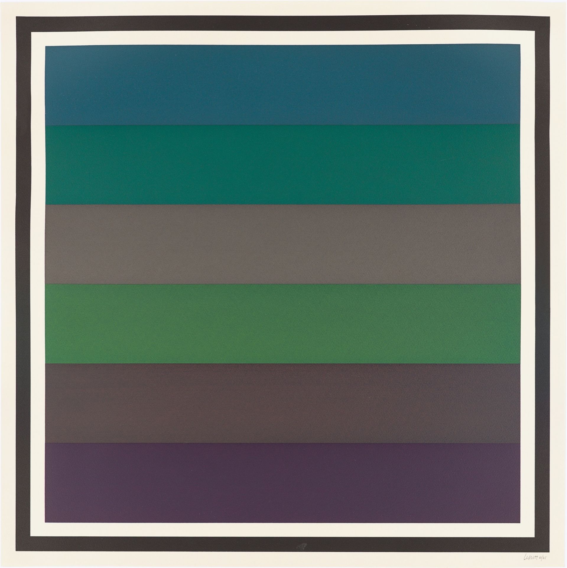 Sol LeWitt. ”Horizontal Bands, Colors Superimposed”. 1988 - Image 2 of 4