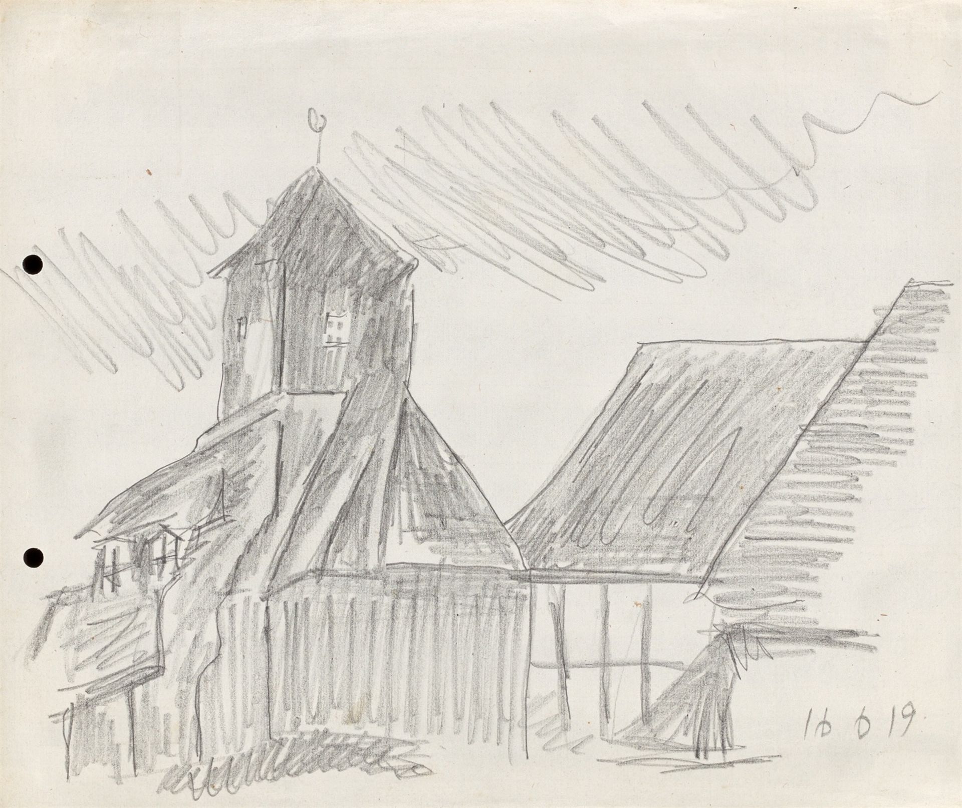 Lyonel Feininger. „Dorfkirche (Possendorf)“. 1919