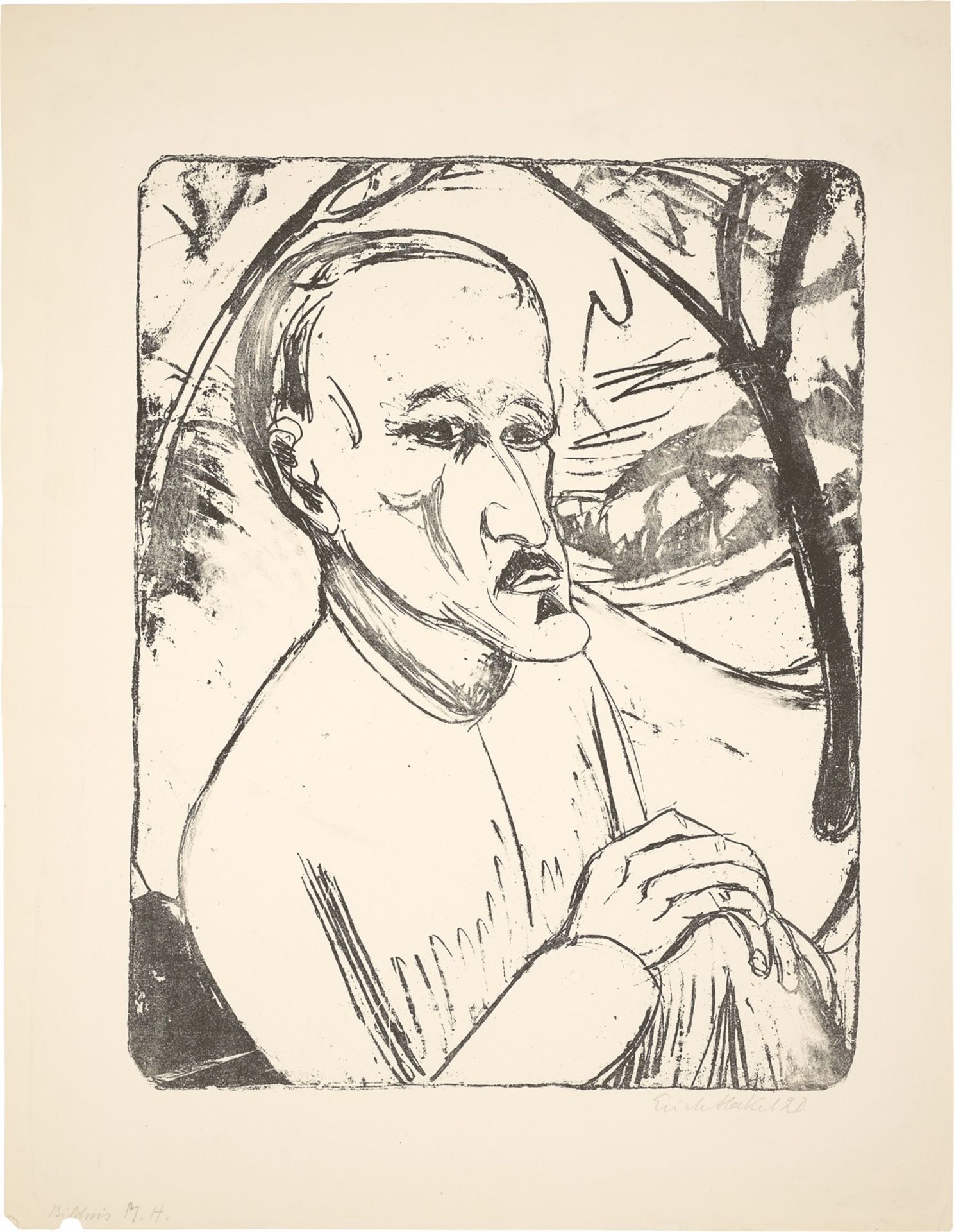 Erich Heckel. „Bildnis M.H.“. 1920