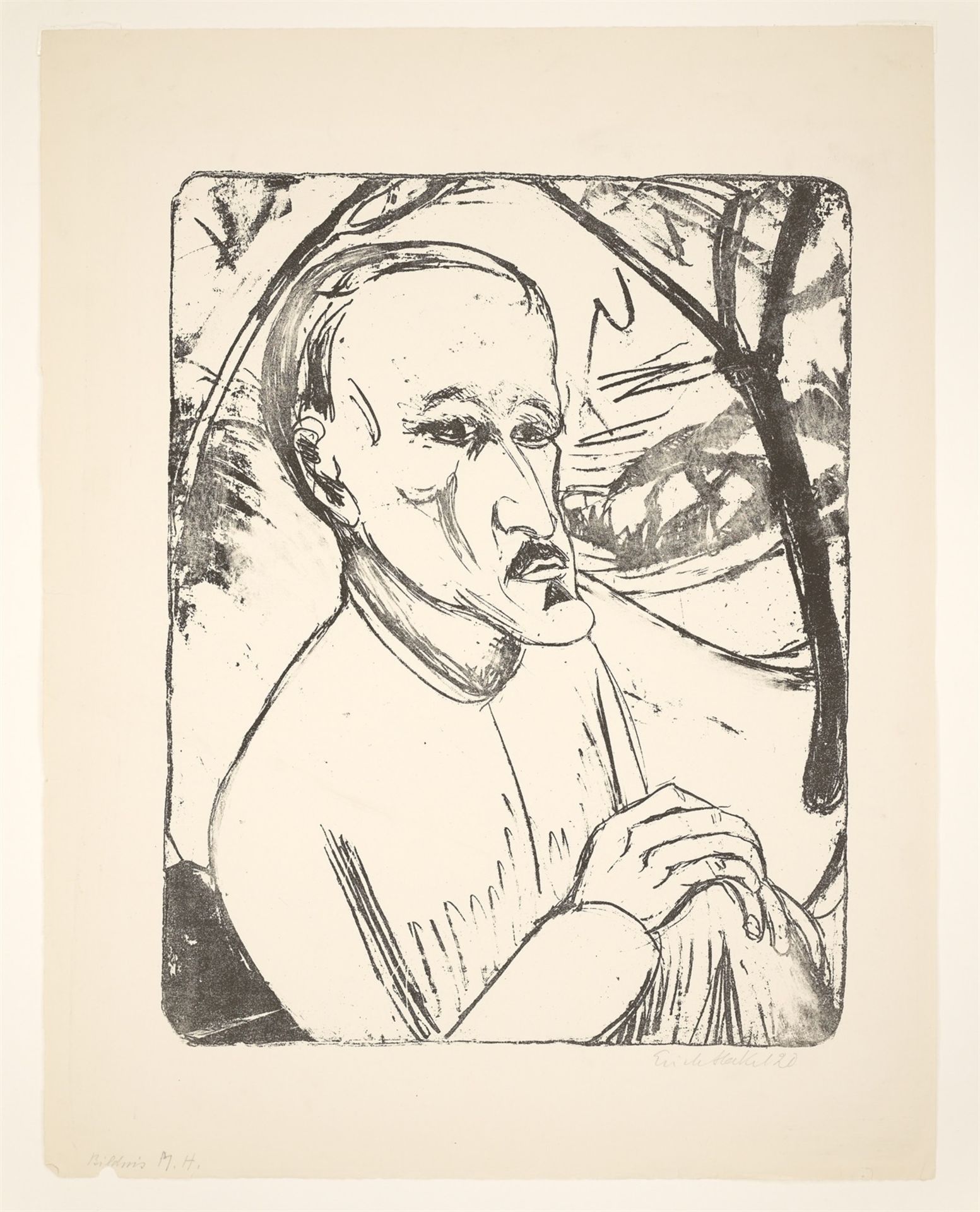 Erich Heckel. „Bildnis M.H.“. 1920 - Bild 2 aus 3