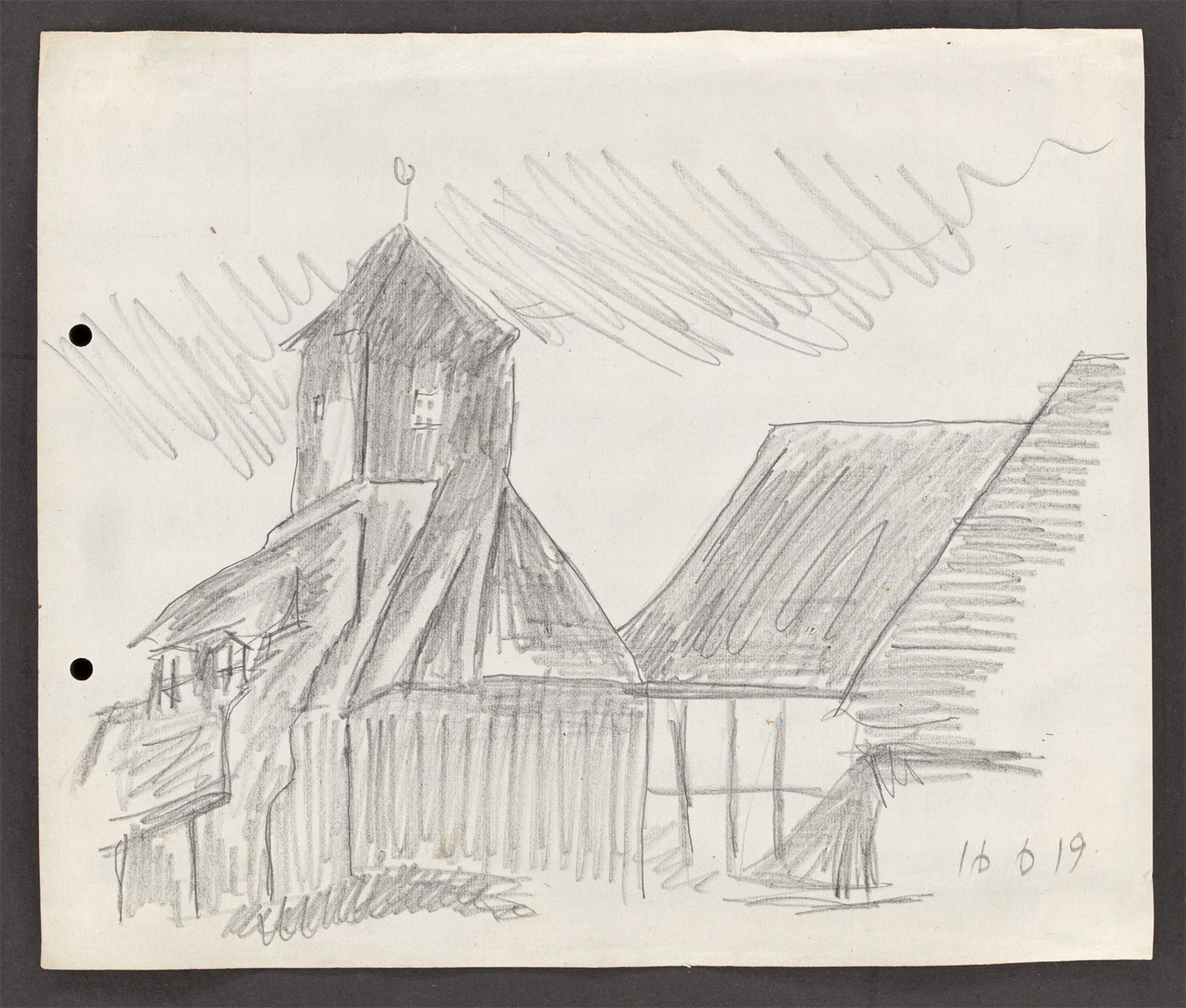 Lyonel Feininger. „Dorfkirche (Possendorf)“. 1919 - Bild 2 aus 3