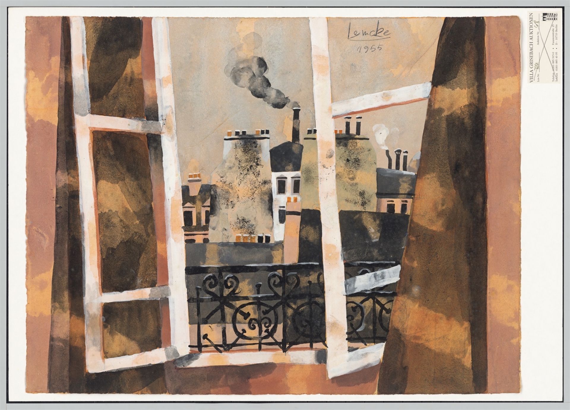 Dietmar Lemcke. „Fensterbild“. 1955 - Bild 2 aus 4