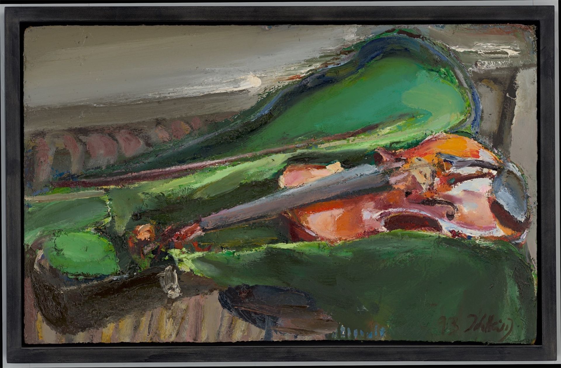 Johannes Heisig. Stillleben mit Violine. 1993 - Bild 2 aus 4