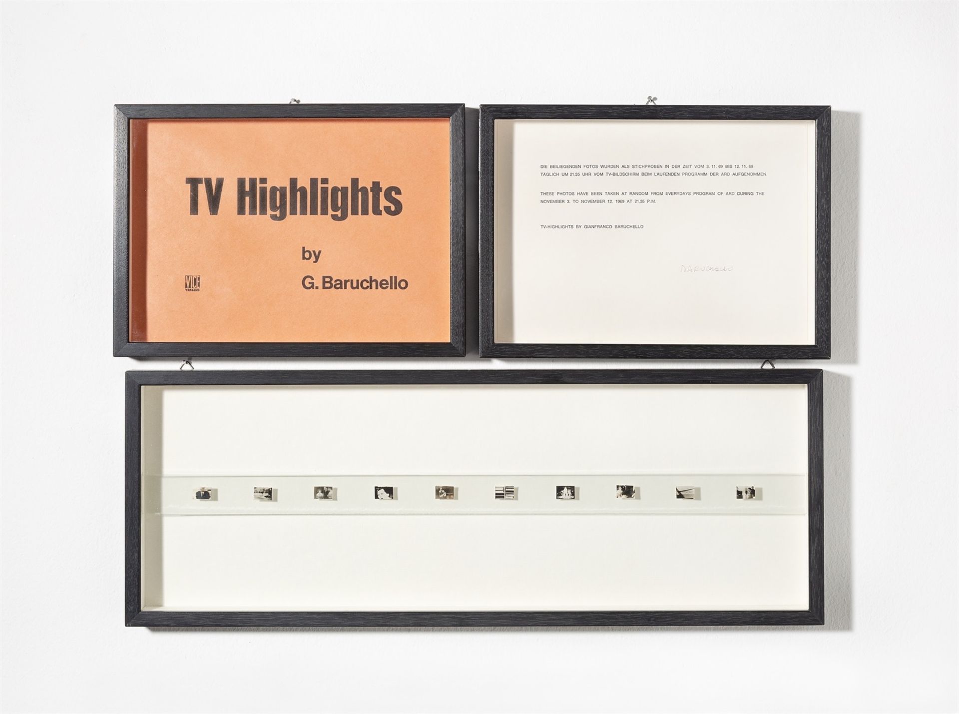 Gianfranco Baruchello. „TV Highlights“. 1969