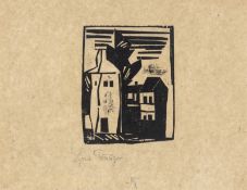 Lyonel Feininger. ”Pariser hohe Häuser”. 1918
