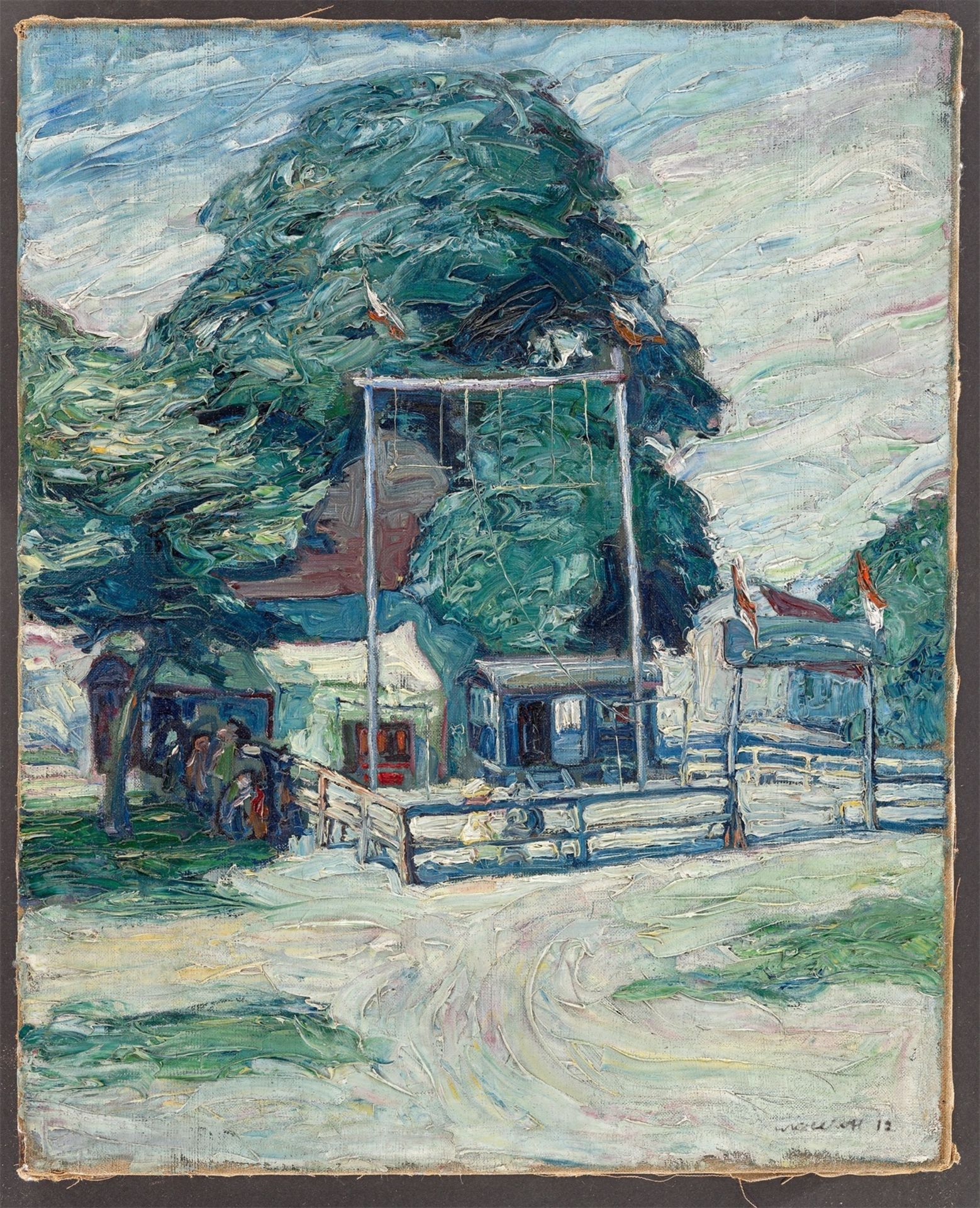 Wilhelm Kohlhoff. Dorfanger in Heiligensee. 1912 - Bild 2 aus 4