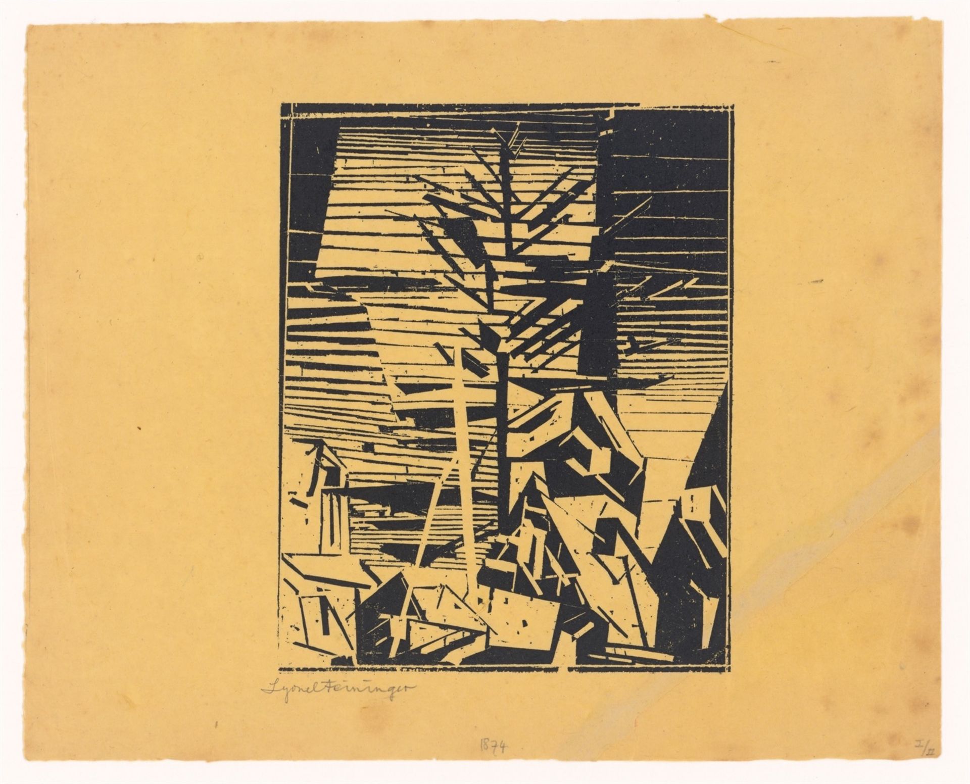 Lyonel Feininger. „Gelmeroda (mit Tanne)“. 1918 - Bild 2 aus 3