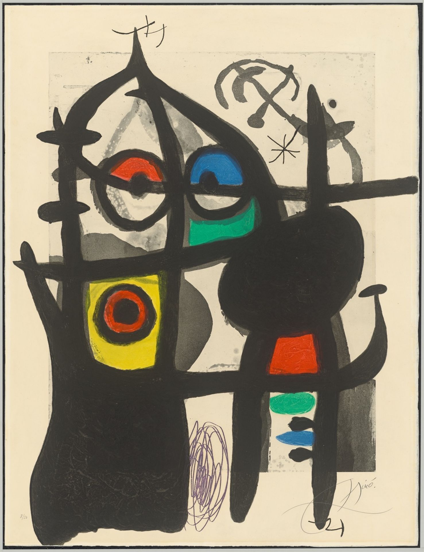 Joan Miró. „La captive“. 1969 - Bild 2 aus 3