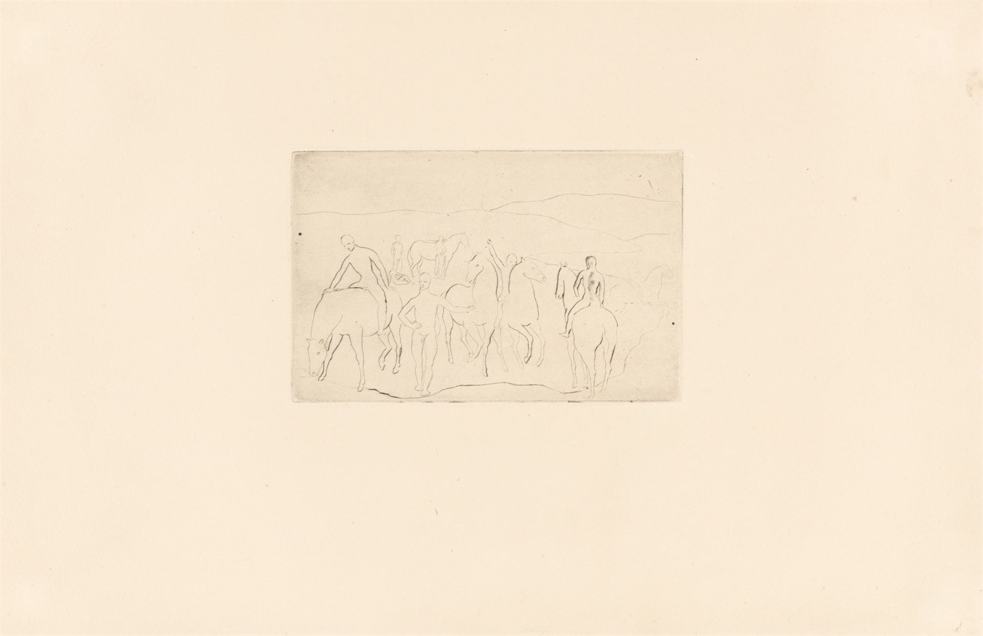 Pablo Picasso. „L'abreuvoir (chevaux au bain)“. 1905/1913