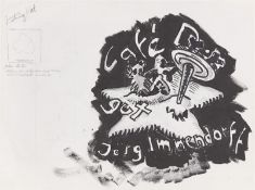 Jörg Immendorff. Design for: ”Café D. gut”. 1982