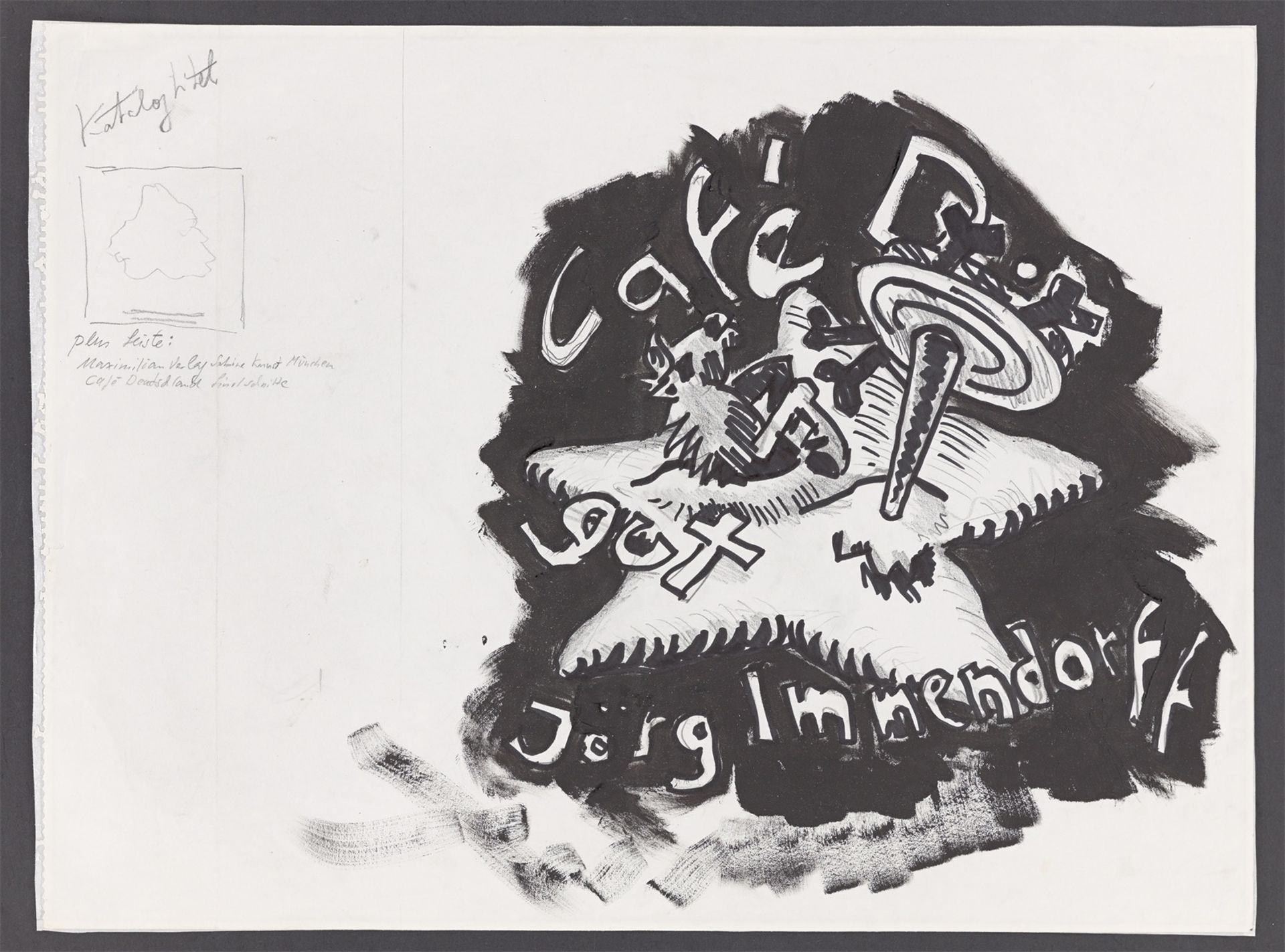 Jörg Immendorff. Entwurf zu: „Café D. gut“. 1982 - Bild 2 aus 4