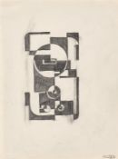 Walter Dexel. "Der elektrische Zähler" (preliminary drawing). 1922
