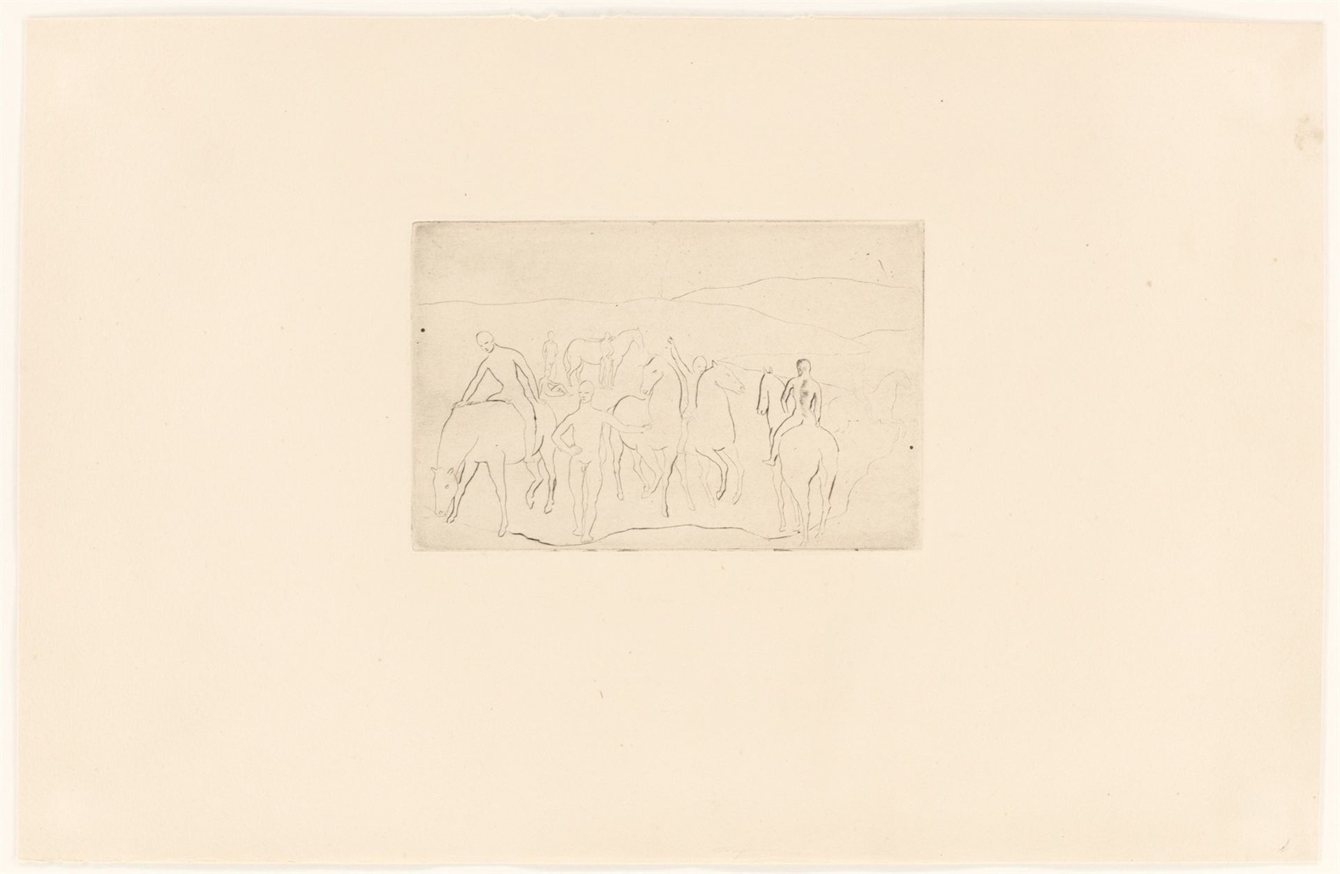 Pablo Picasso. „L'abreuvoir (chevaux au bain)“. 1905/1913 - Bild 2 aus 3