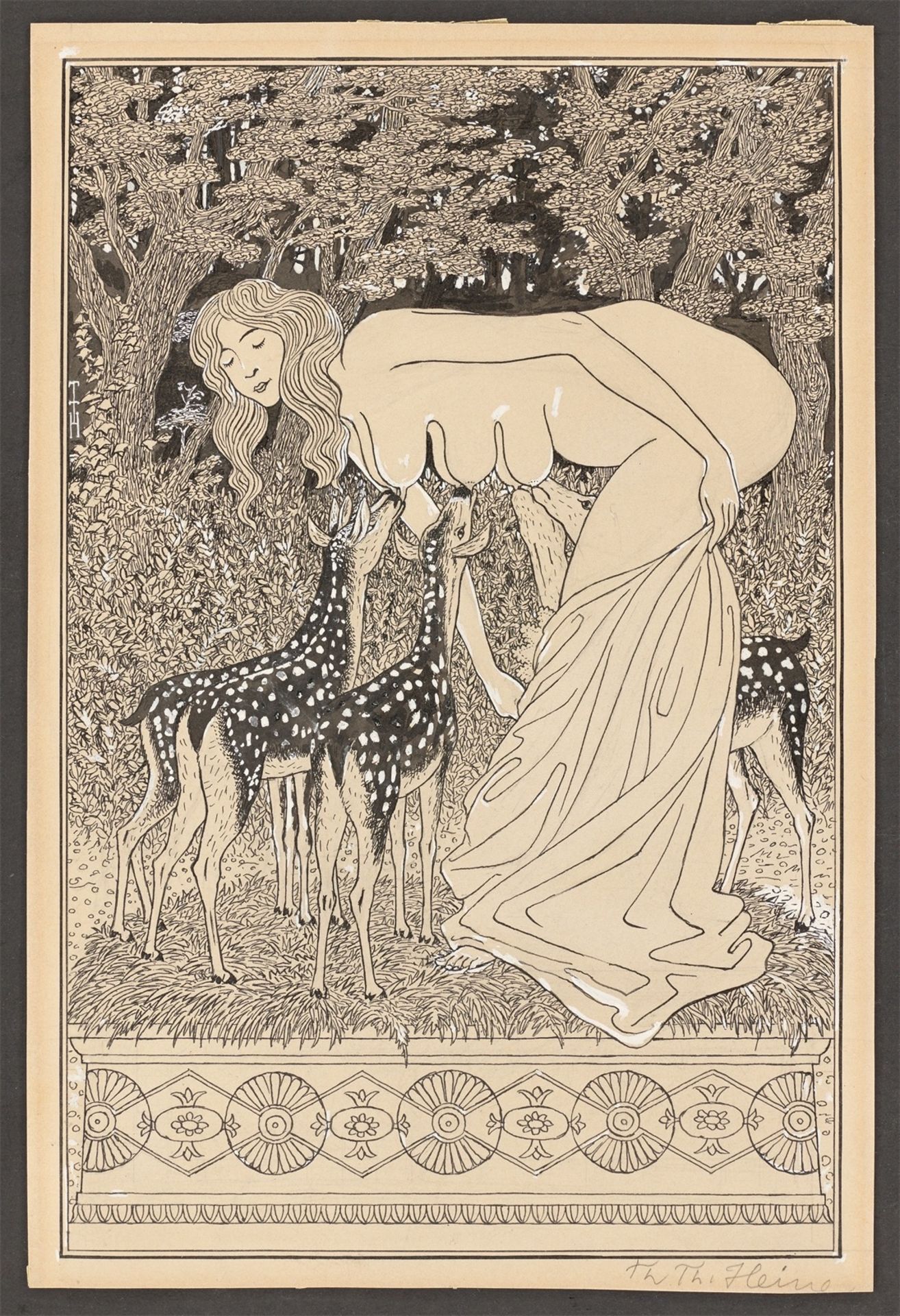 Thomas Theodor Heine. „Diana“. Um 1911 - Bild 2 aus 4