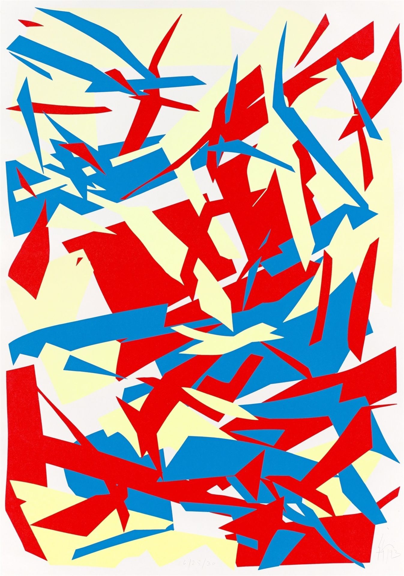 Imi Knoebel. „Rot Gelb Blau“. 1993 (4 Serigrafien) - Bild 4 aus 5