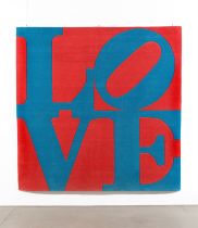 Robert Indiana. ”Chosen Love (Blue on Red Love)”. 1995